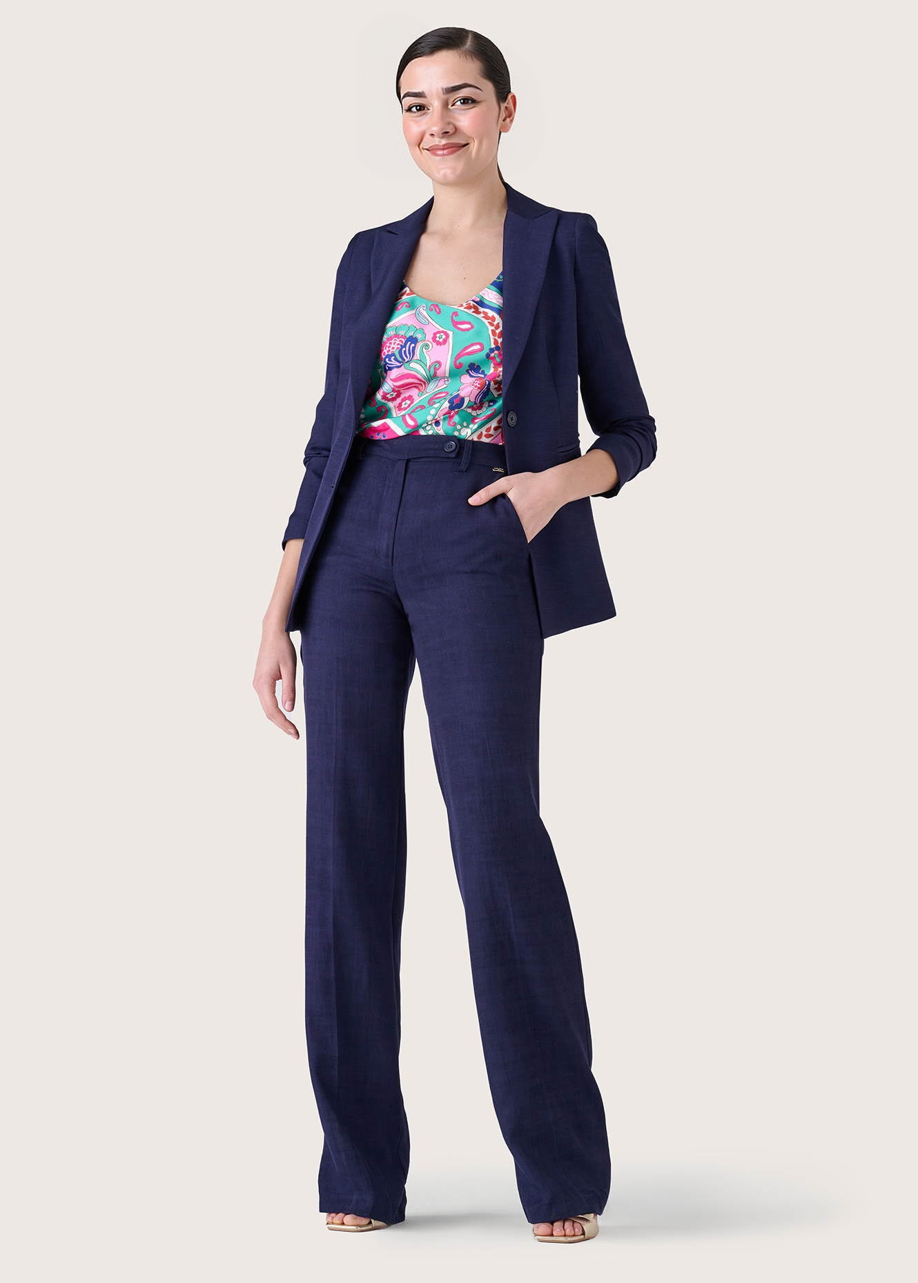 Pantalone Giorgia in misto lino