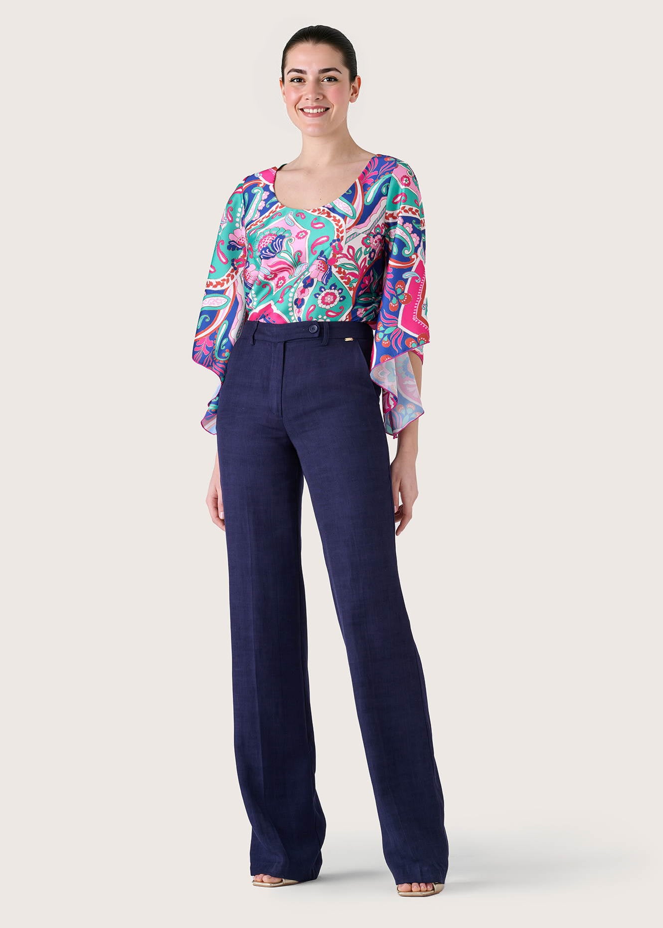 Pantalone Giorgia in misto lino