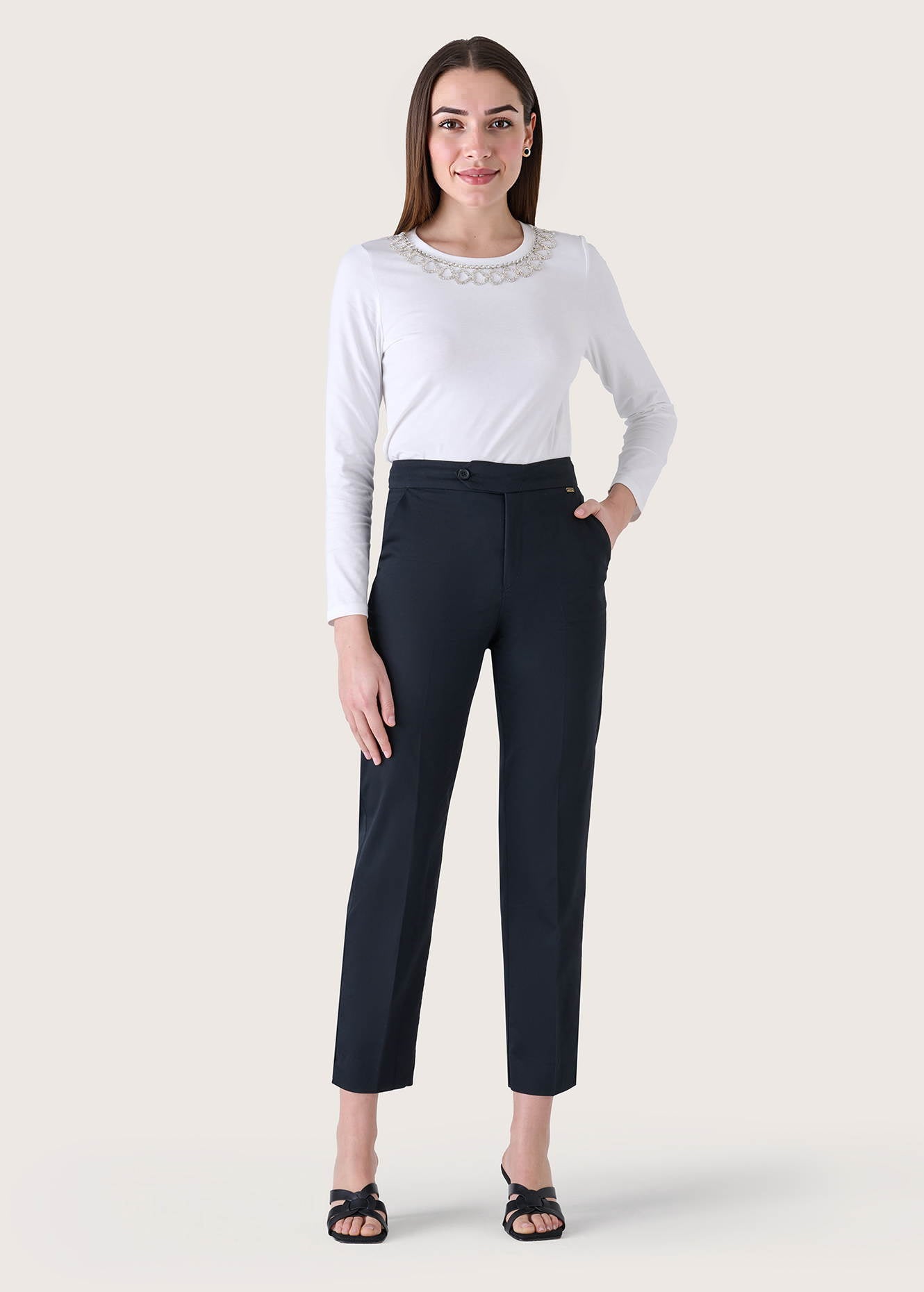 Pantaloni Alice in misto cotone