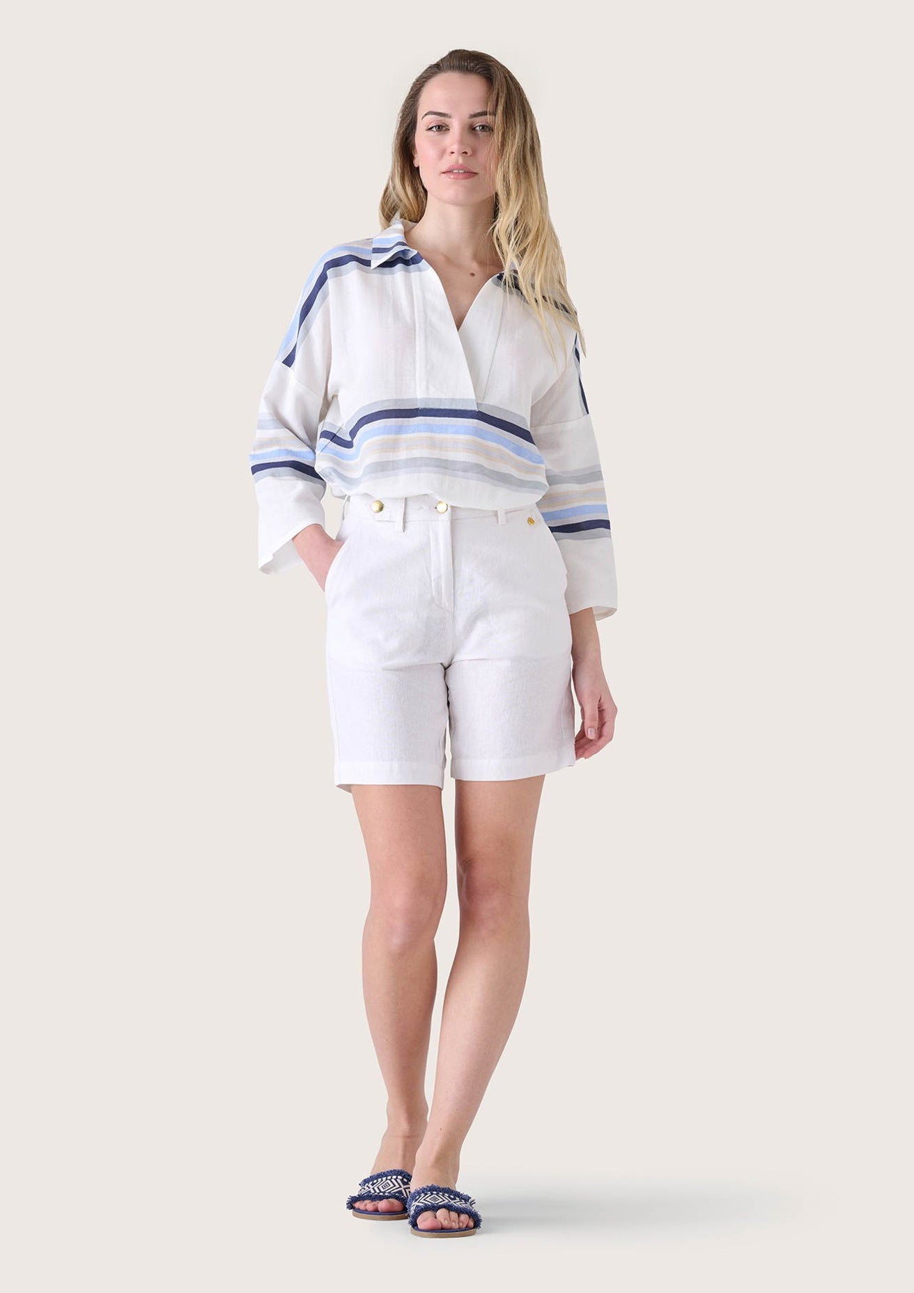 Bermuda Boldi in lino e cotone