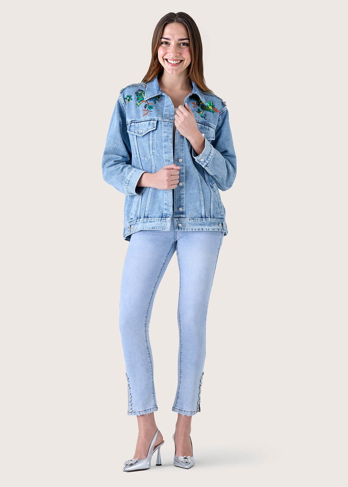 Pantalone Derek in denim di cotone