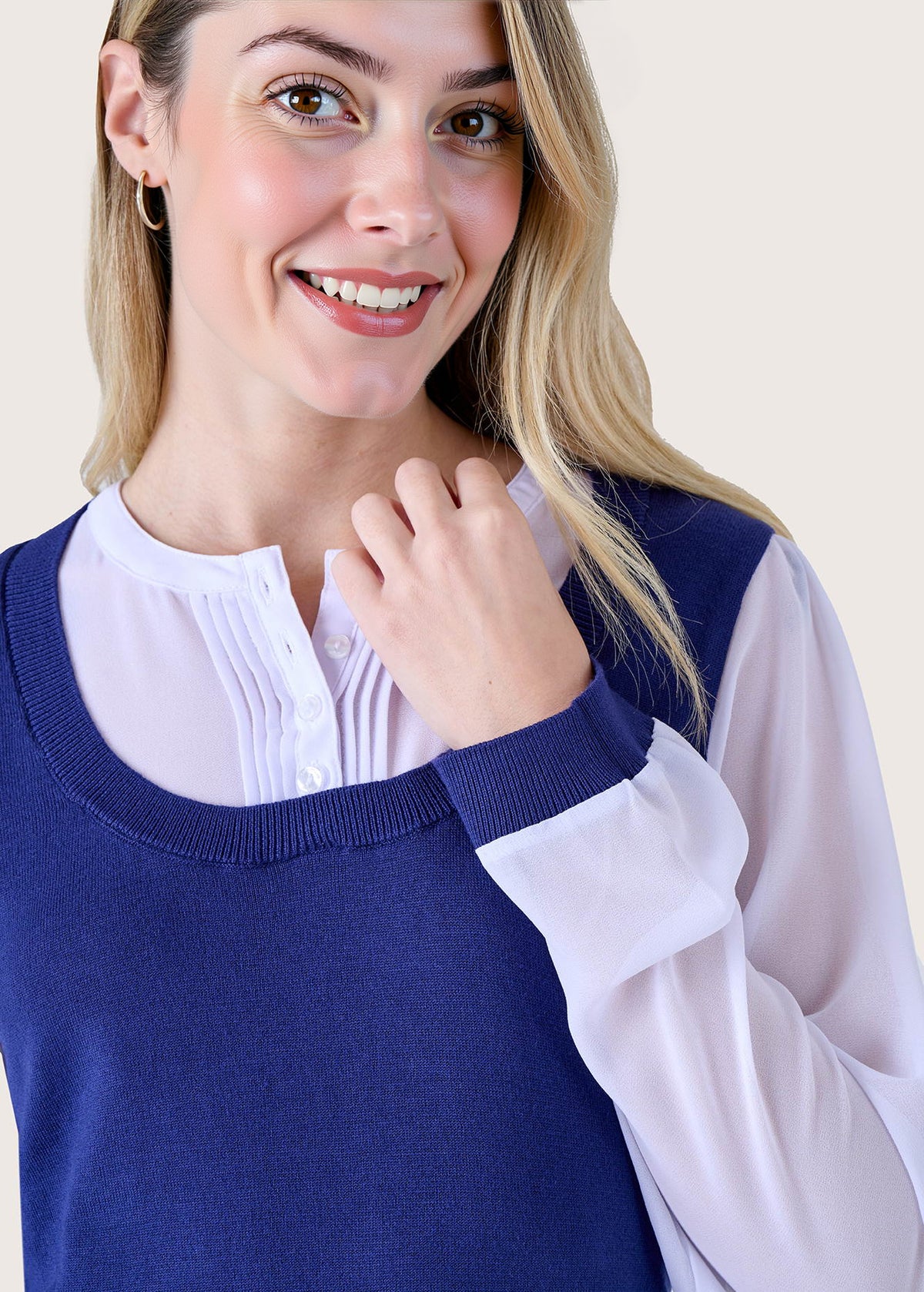 Maglia Moon effetto twin set