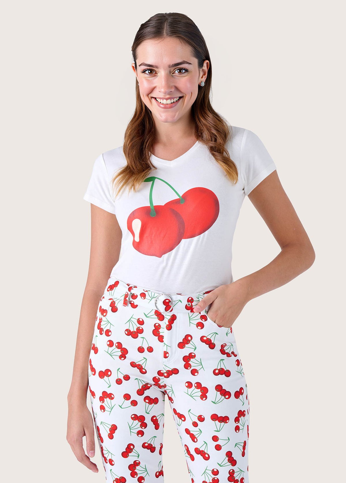 T-shirt in Sandy in cotone
