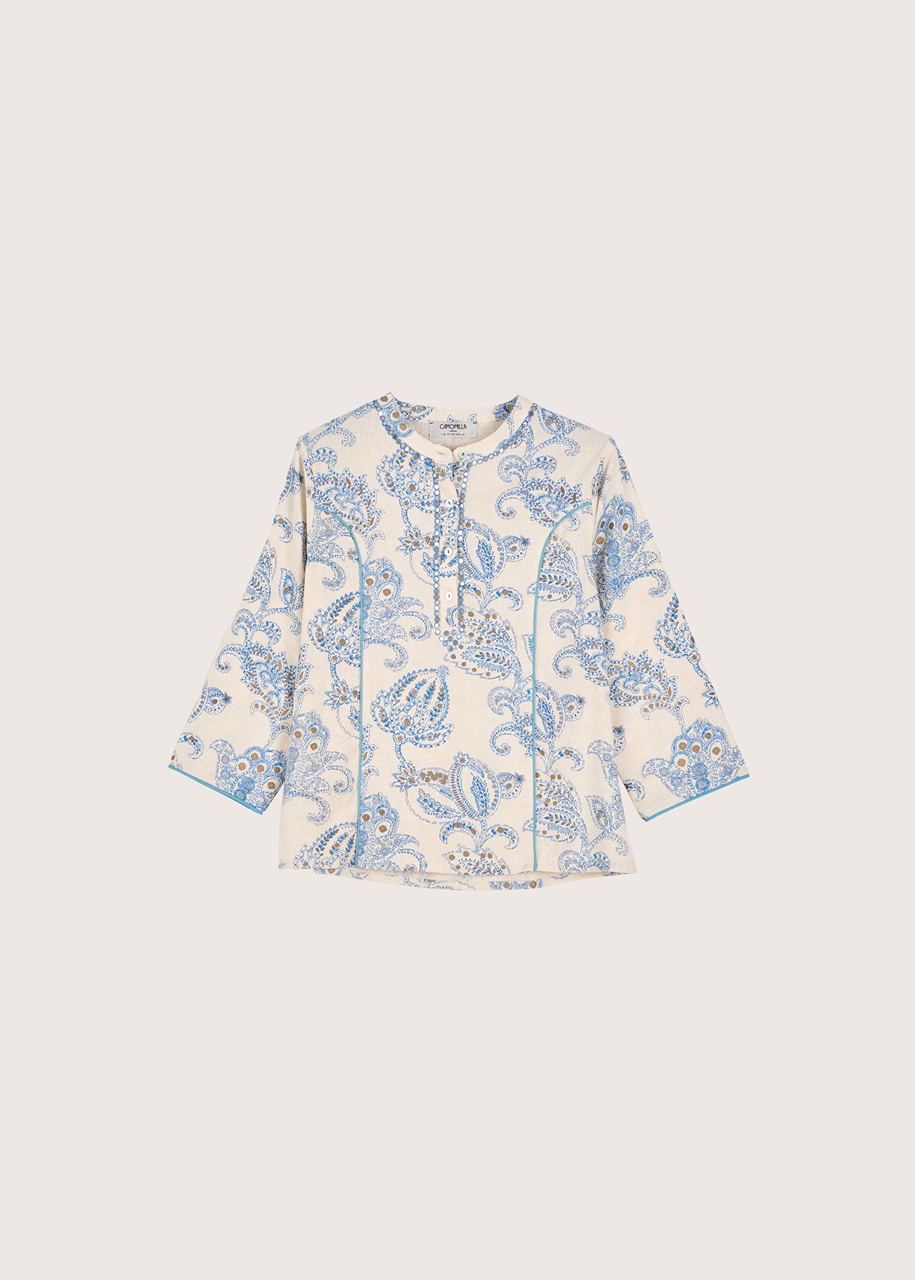Blusa Cannes in lino e cotone