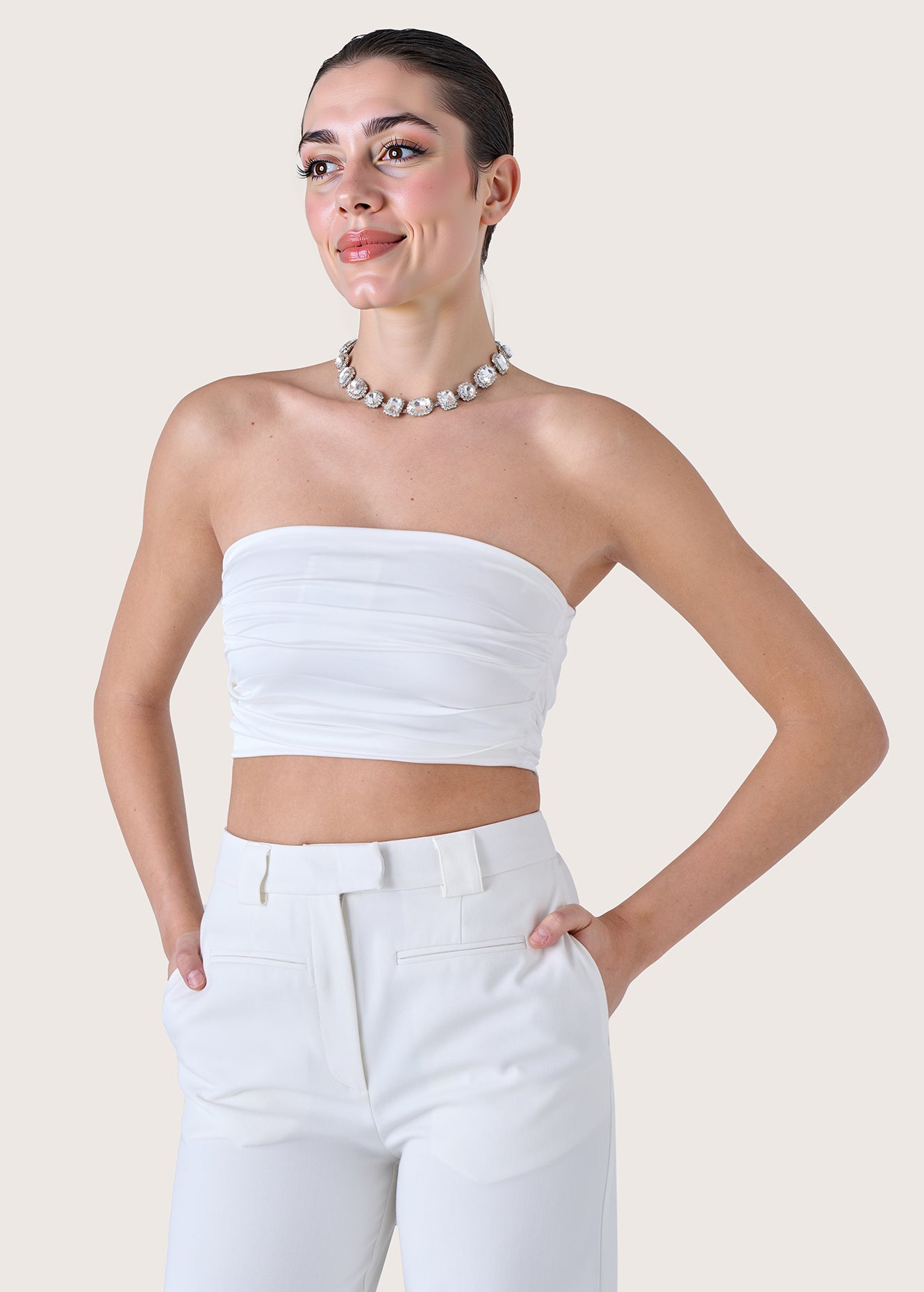 Top Tullia in satin