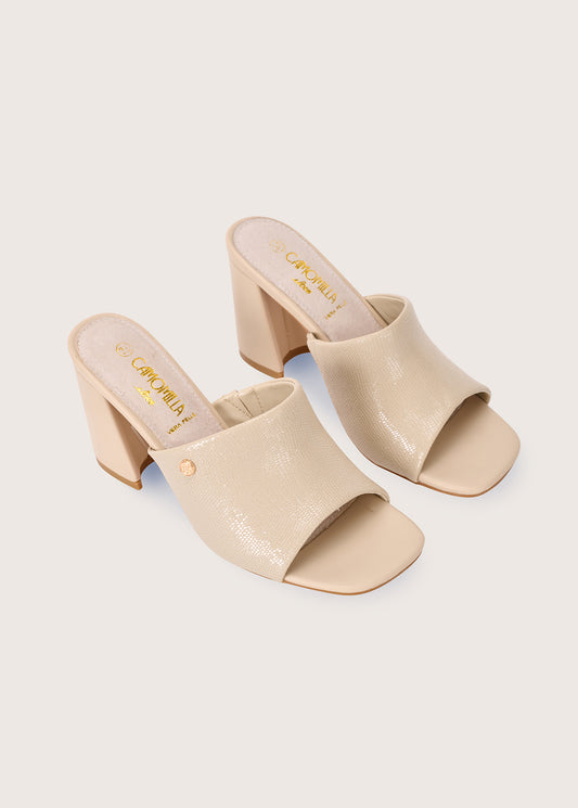 Sandalo sabot Shiny in ecopelle