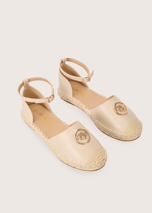 Espadrillas Smaly in ecopelle e paglia