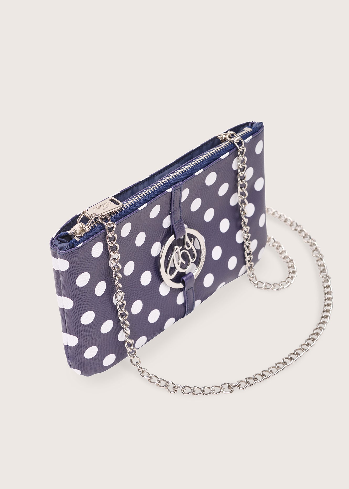 Pochette Tonga in ecopelle a pois