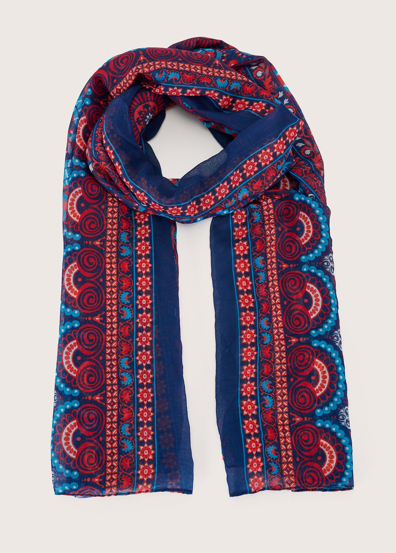 Sciarpa Sylvia con stampa indiana