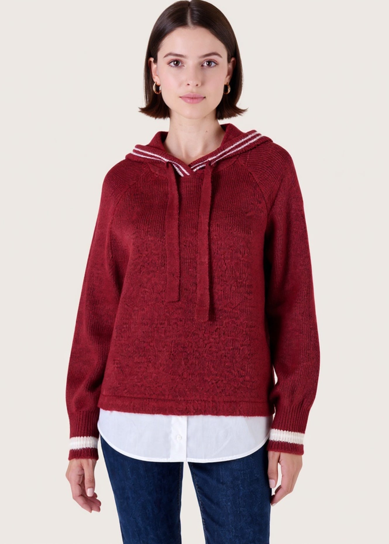 Maglia Miele effetto camicia