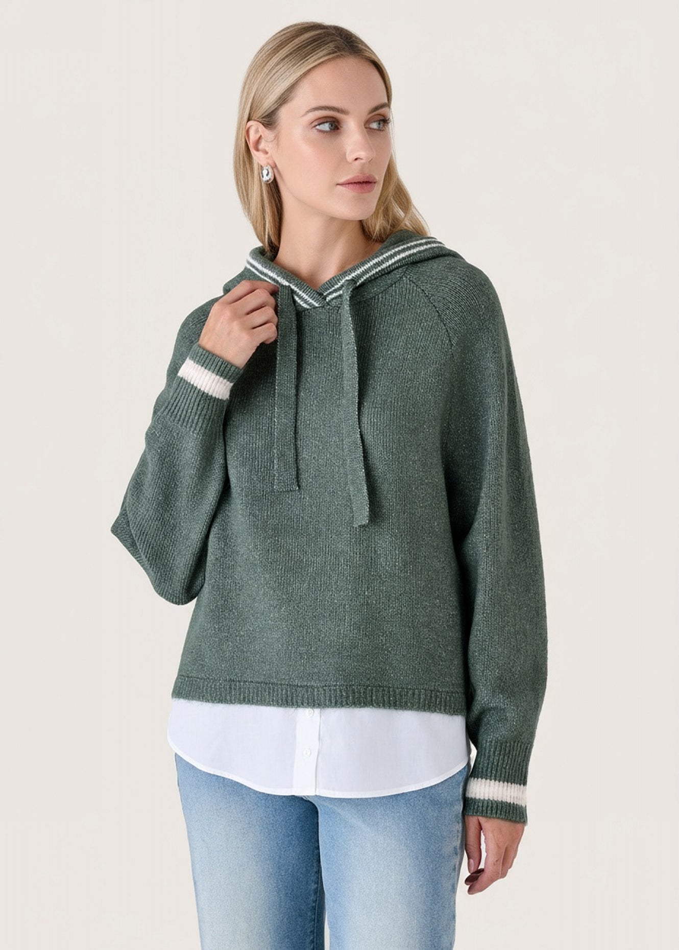 Maglia Miele effetto camicia