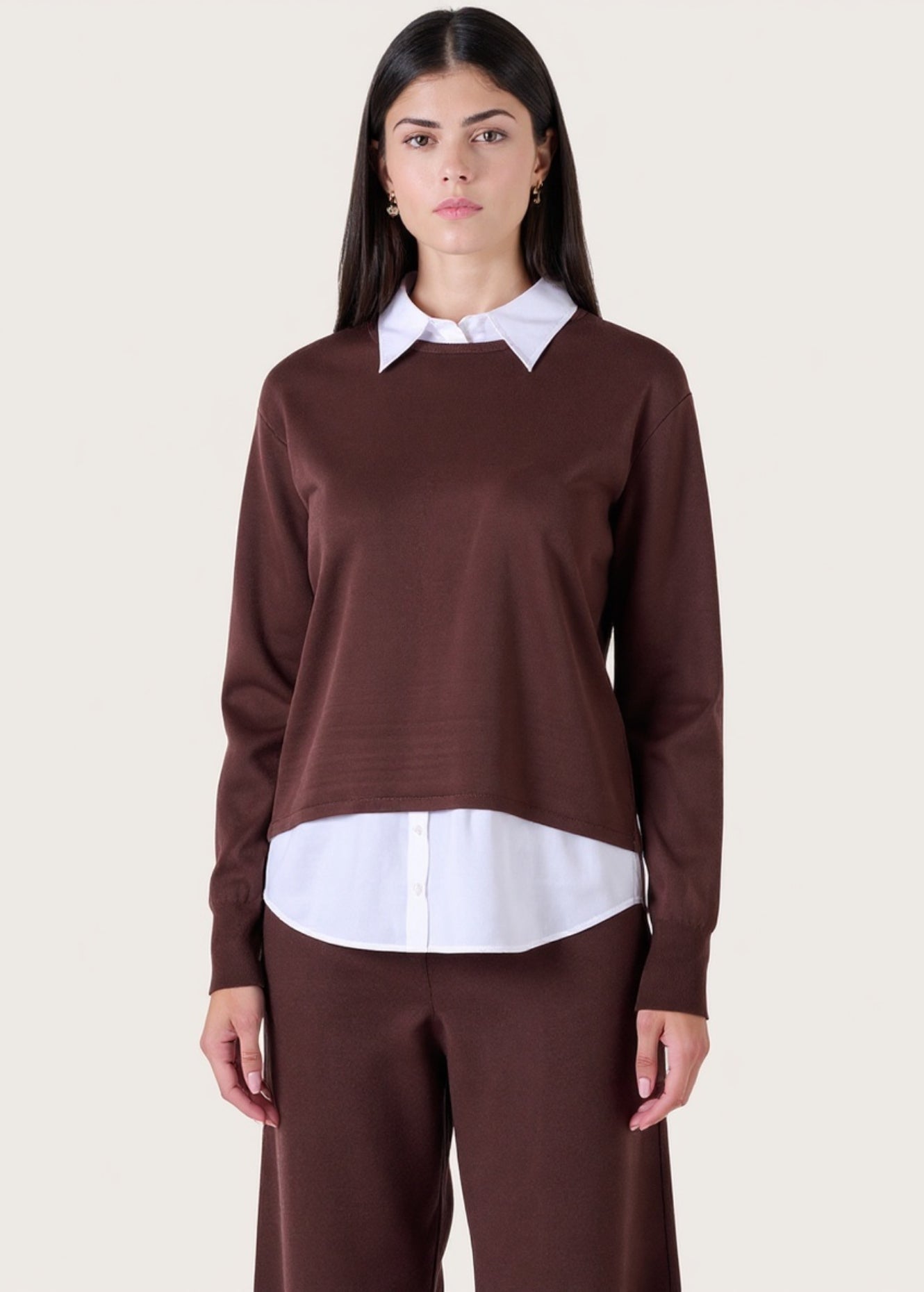 Maglia Mirnam effetto camicia