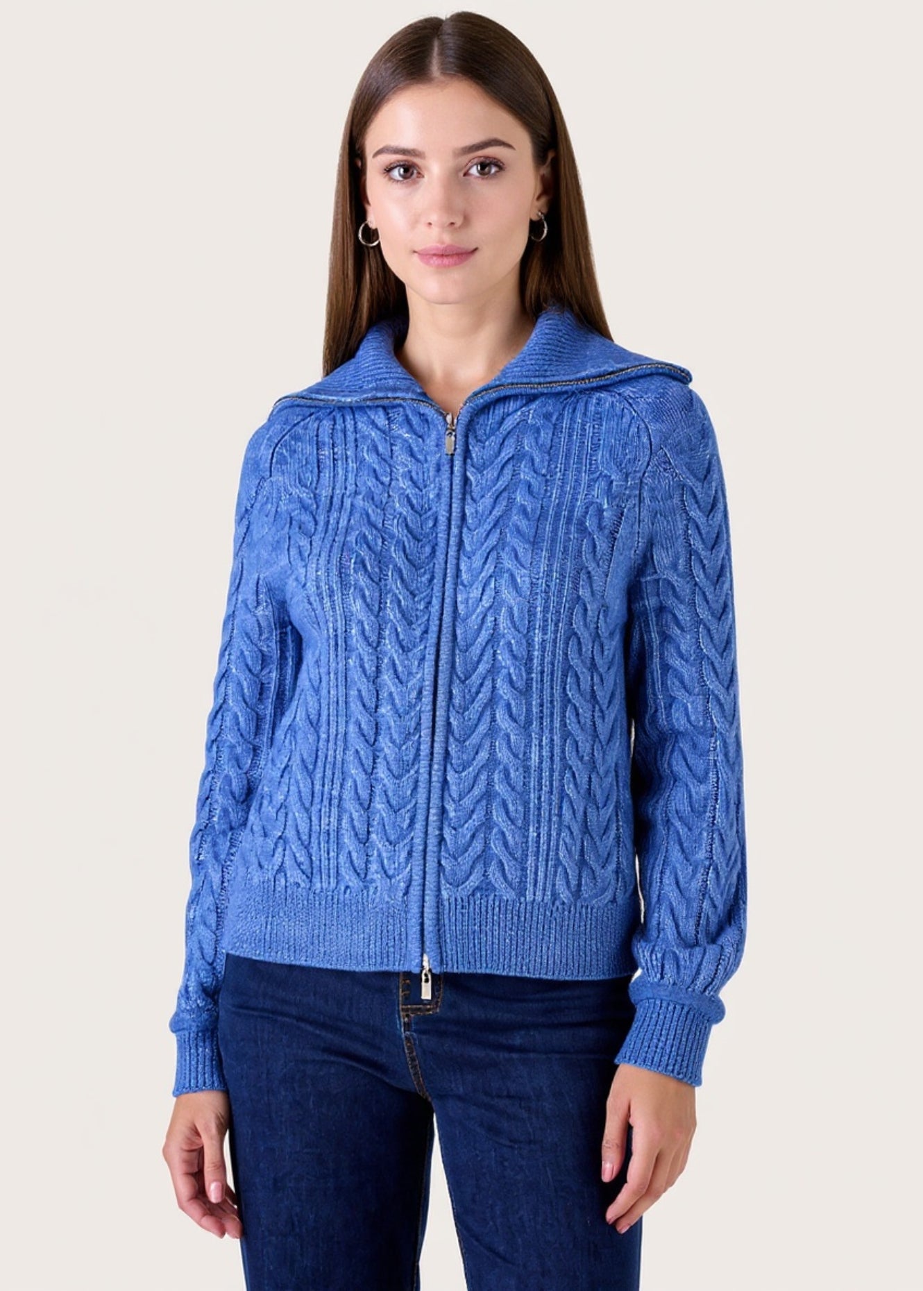 Cardigan Cliff con collo alto