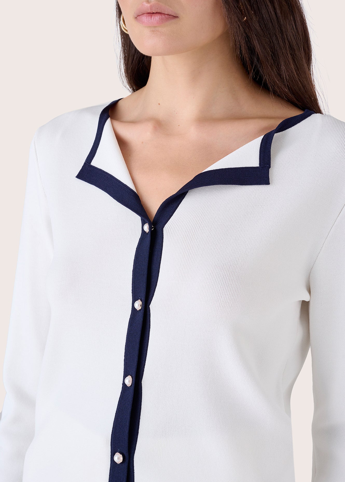 Cardigan Cillan con profili a contrasto