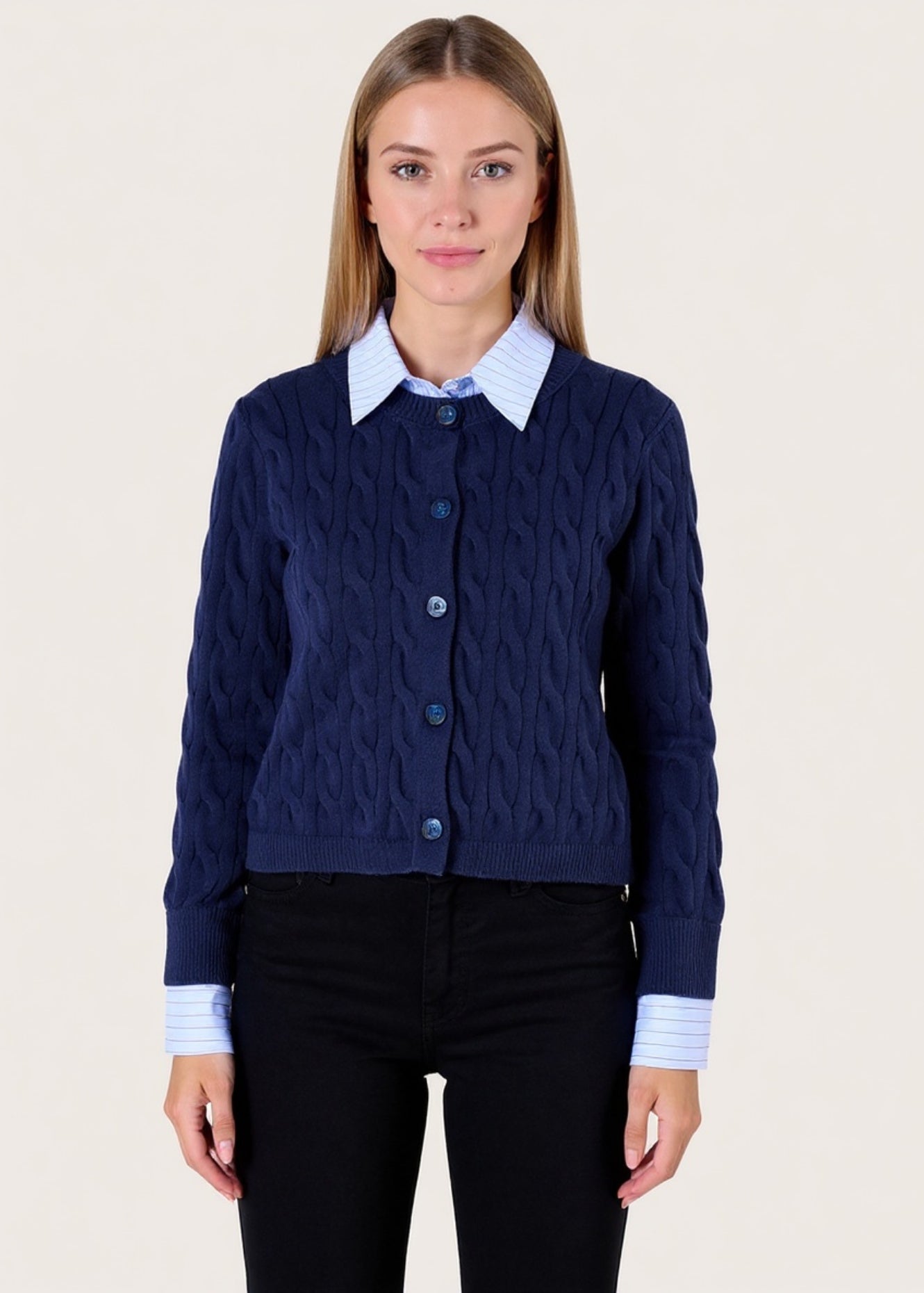 Cardigan Cledi effetto camicia