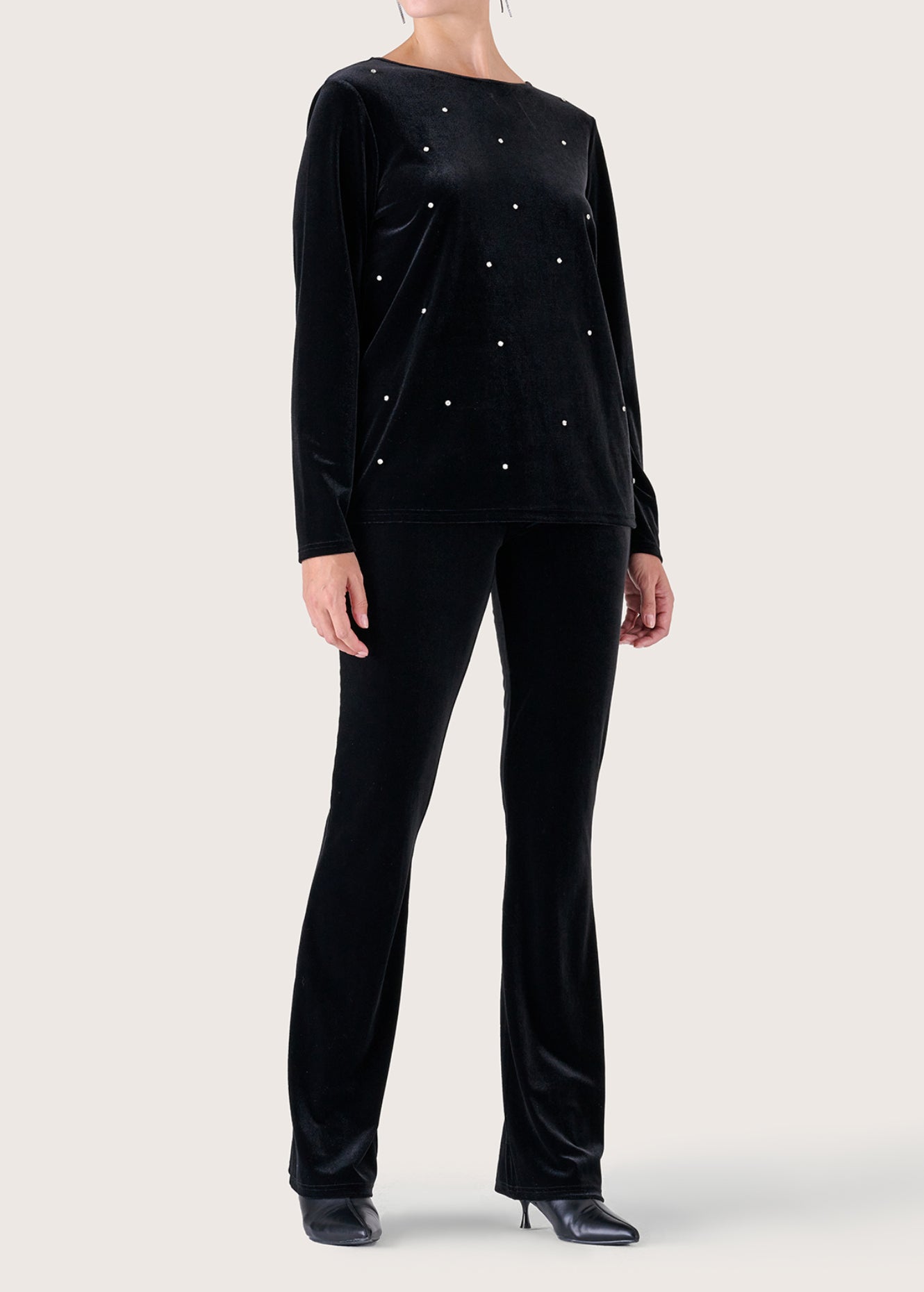 Maglia Siesta in velluto e strass