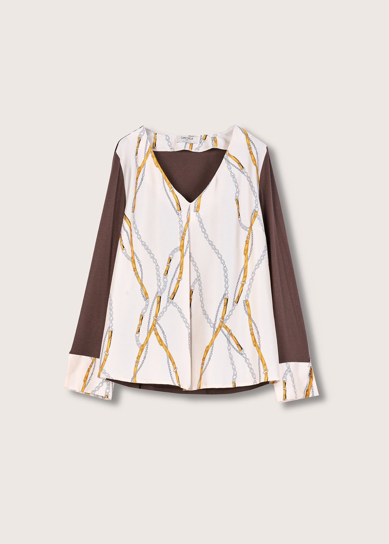 Blusa Cassia in doppio tessuto