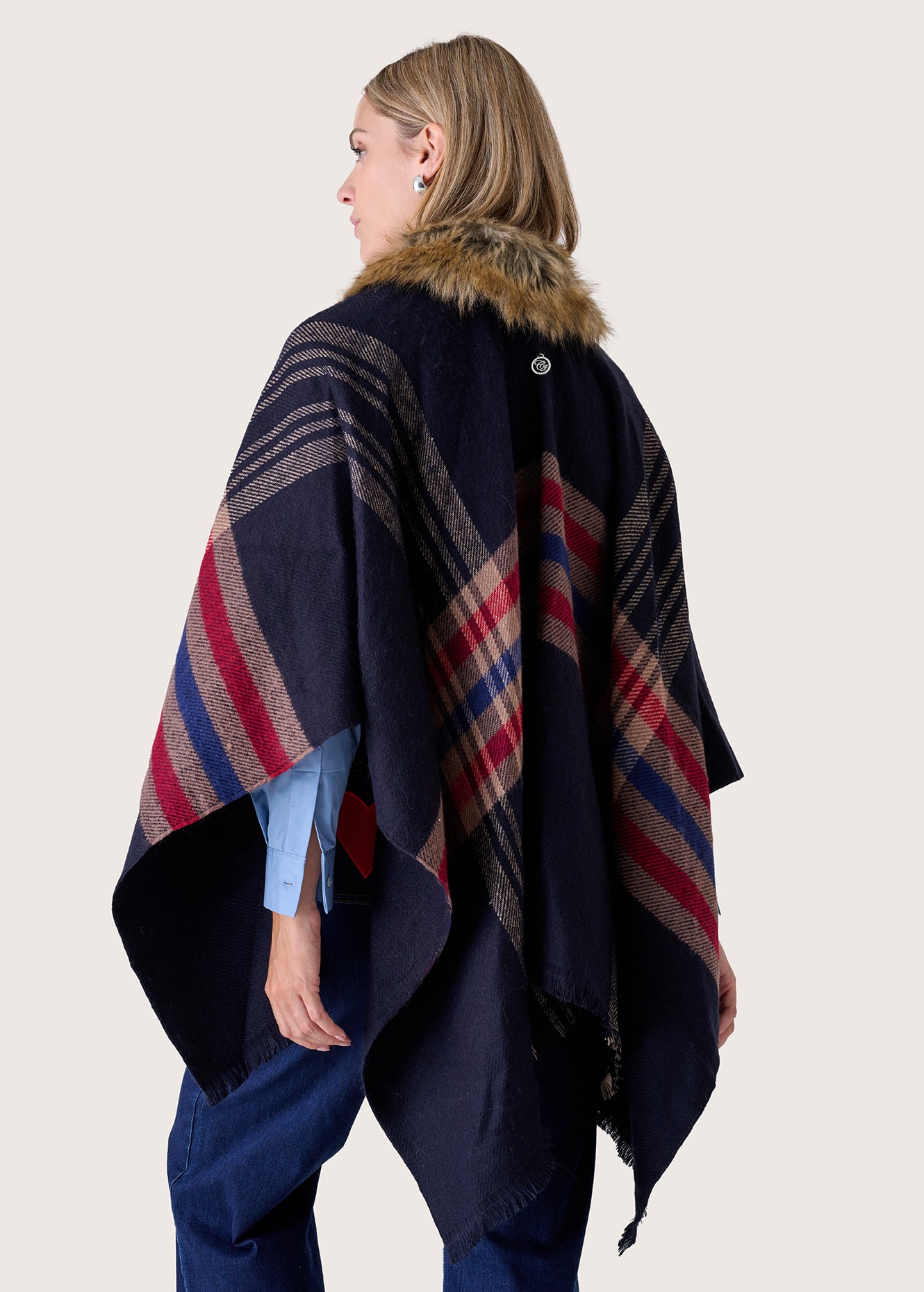 Mantella Madda con collo in ecopelo