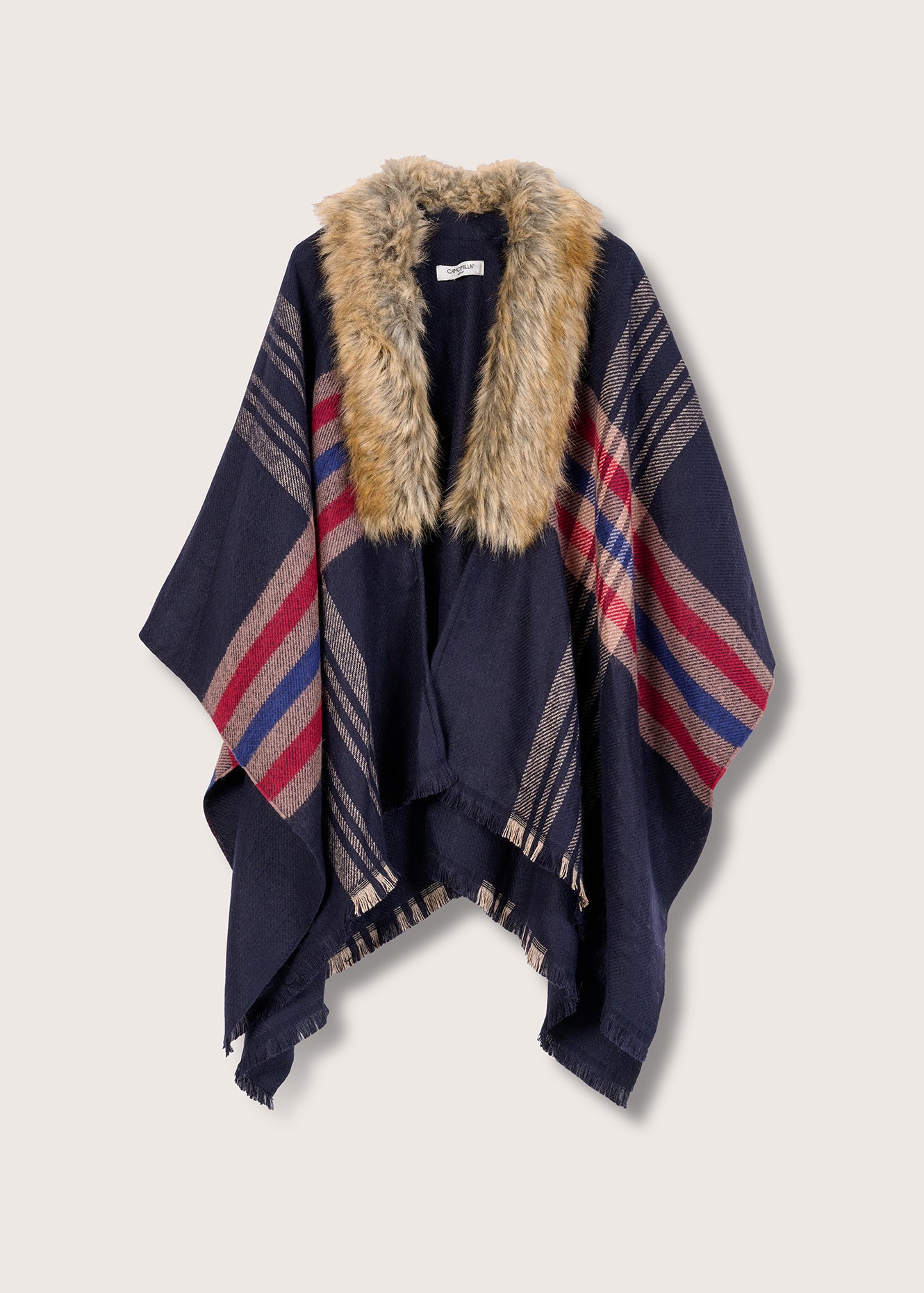 Mantella Madda con collo in ecopelo