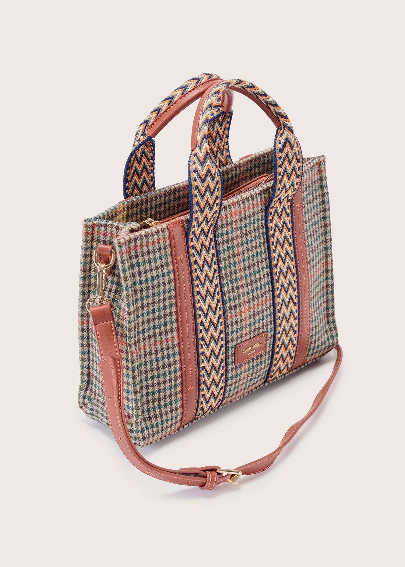 Borsa shopping Brulla in pied de poule