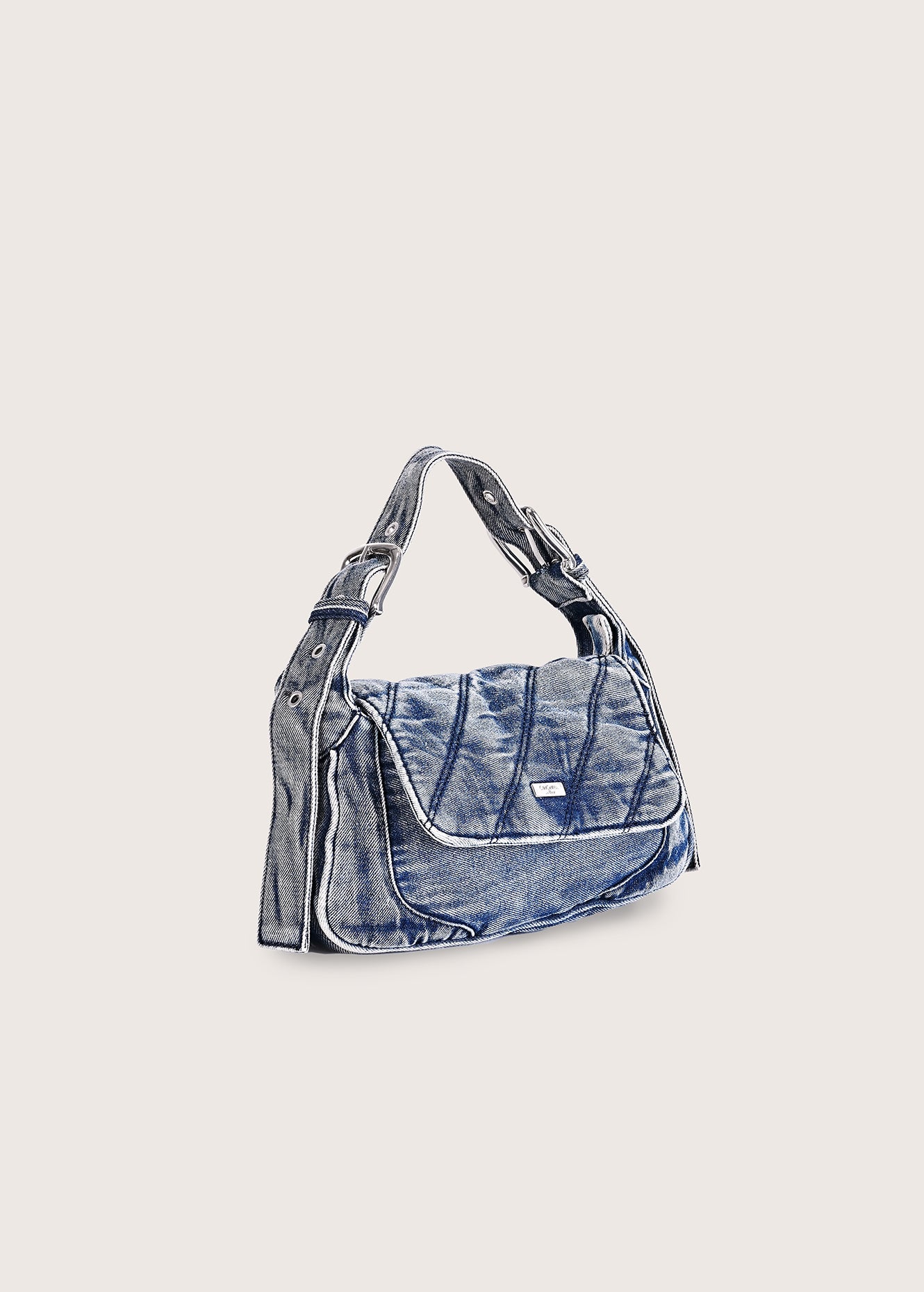 Pochette Brielle in denim di cotone