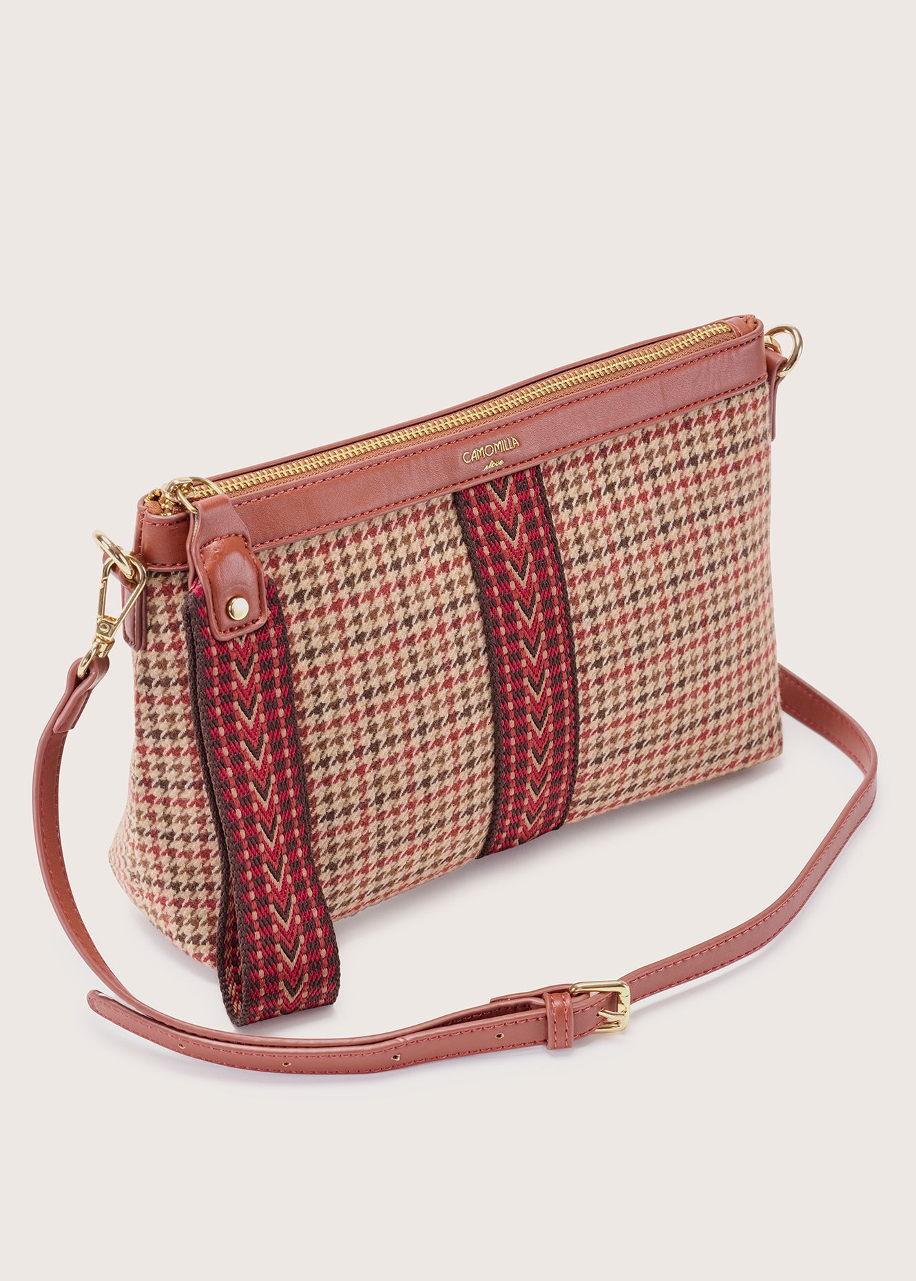 Pochette Brana in pied de poule