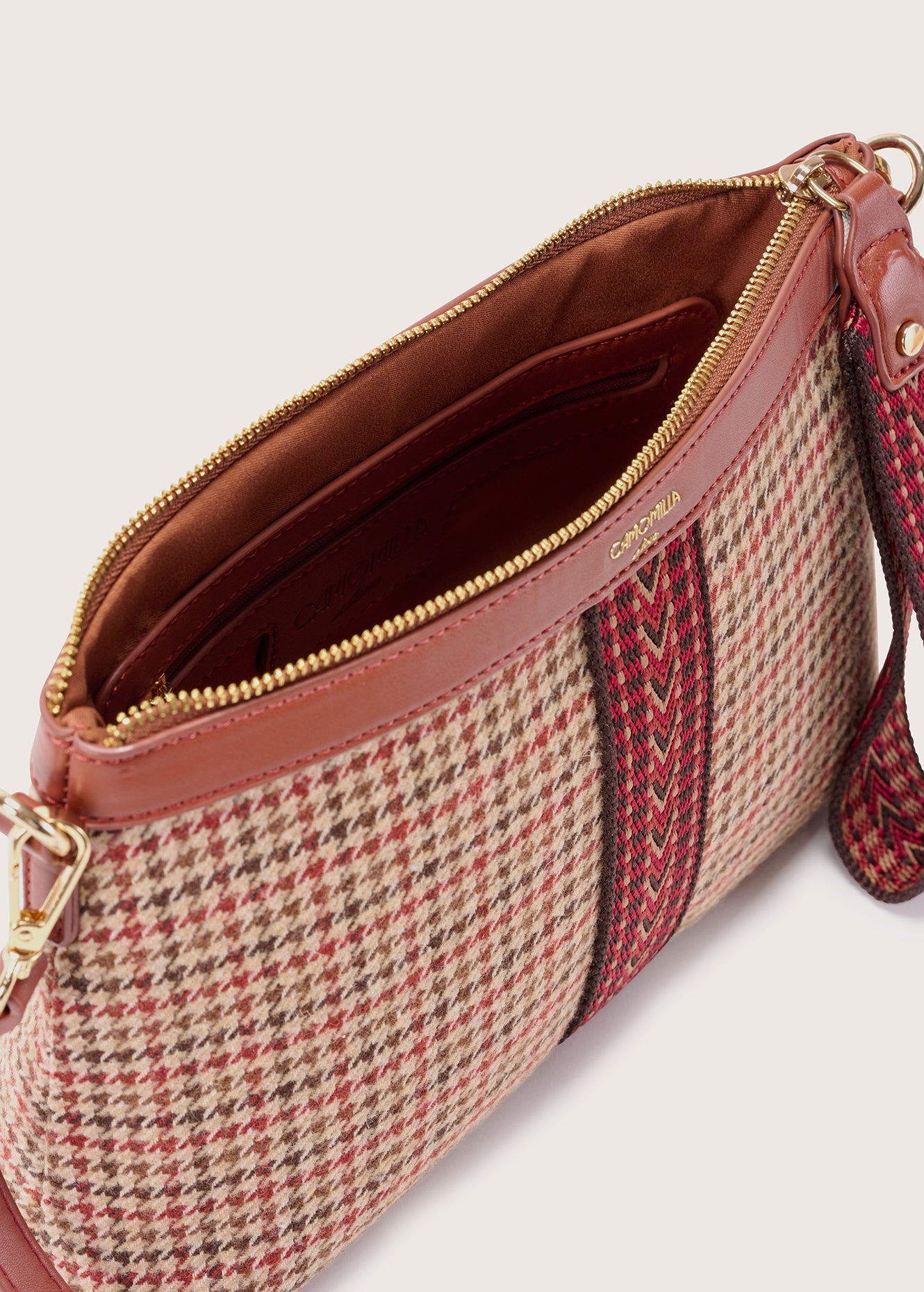 Pochette Brana in pied de poule