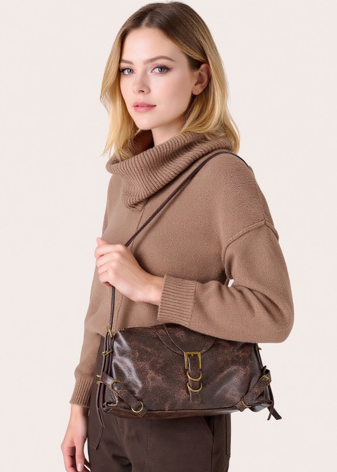 Tracolla Benilda in ecopelle