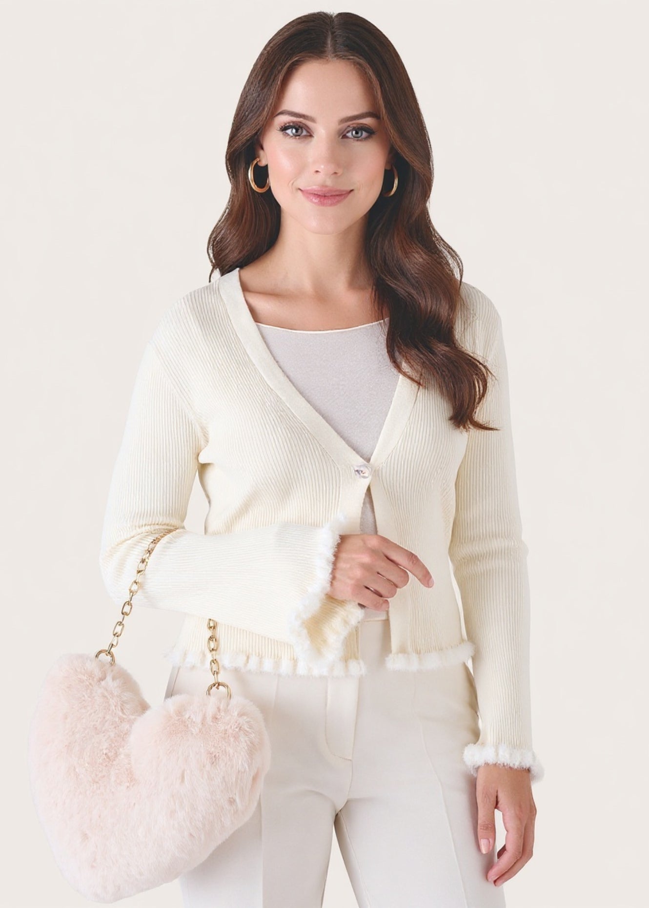 Tracolla a cuore Bheart in ecopelo