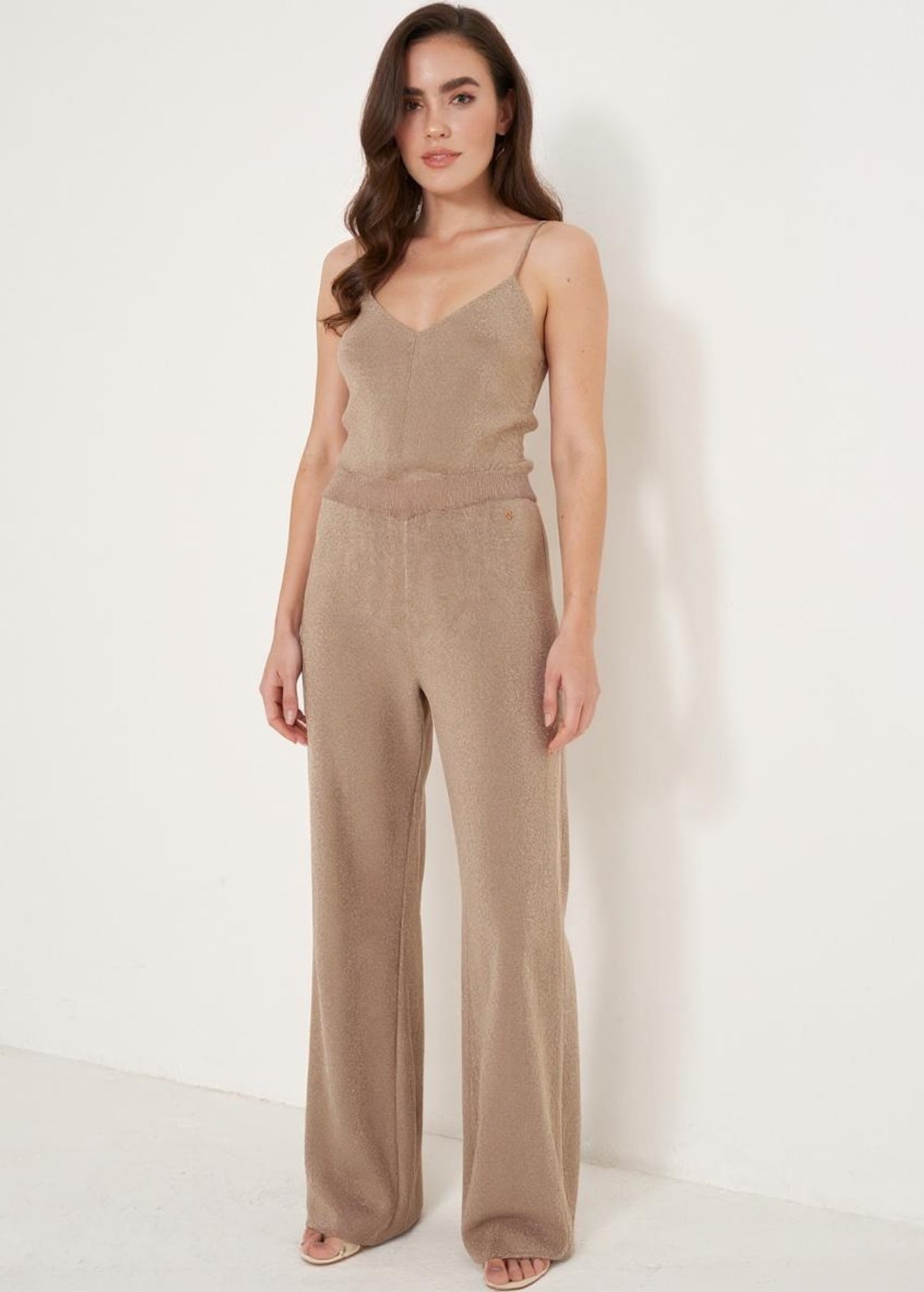 Pantaloni Pony In Maglia Lurex