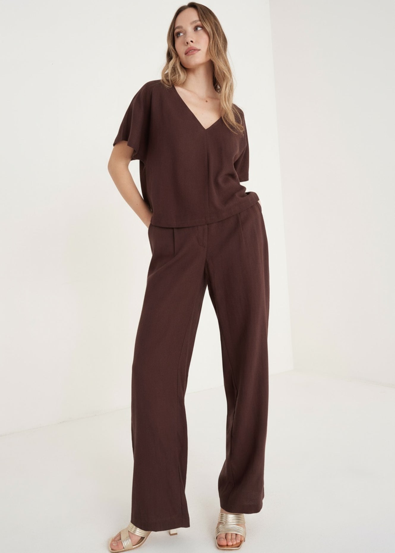 Pantaloni Pencil Vita Alta