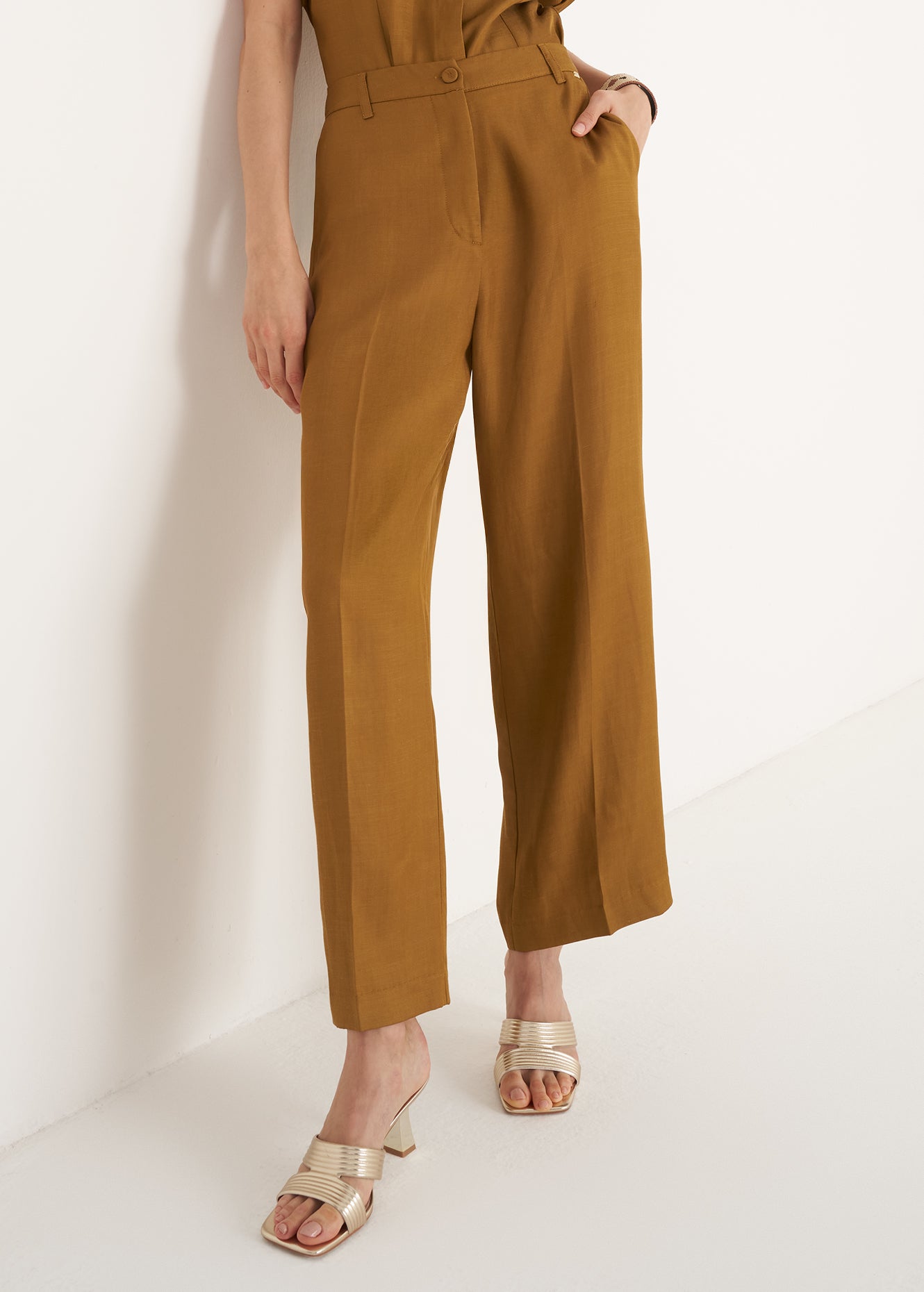 Pantaloni Paolo In Misto Lino