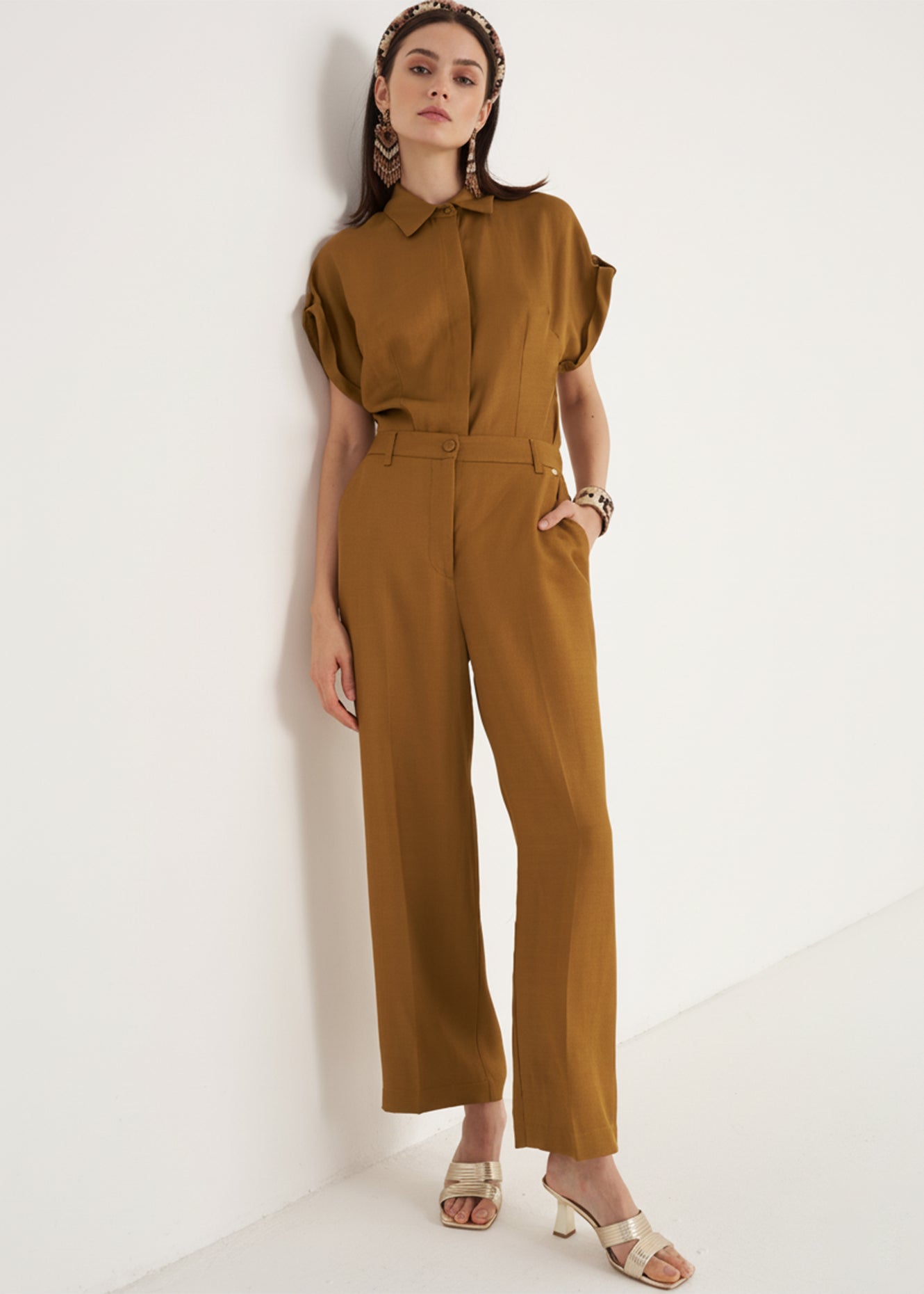 Pantaloni Paolo In Misto Lino