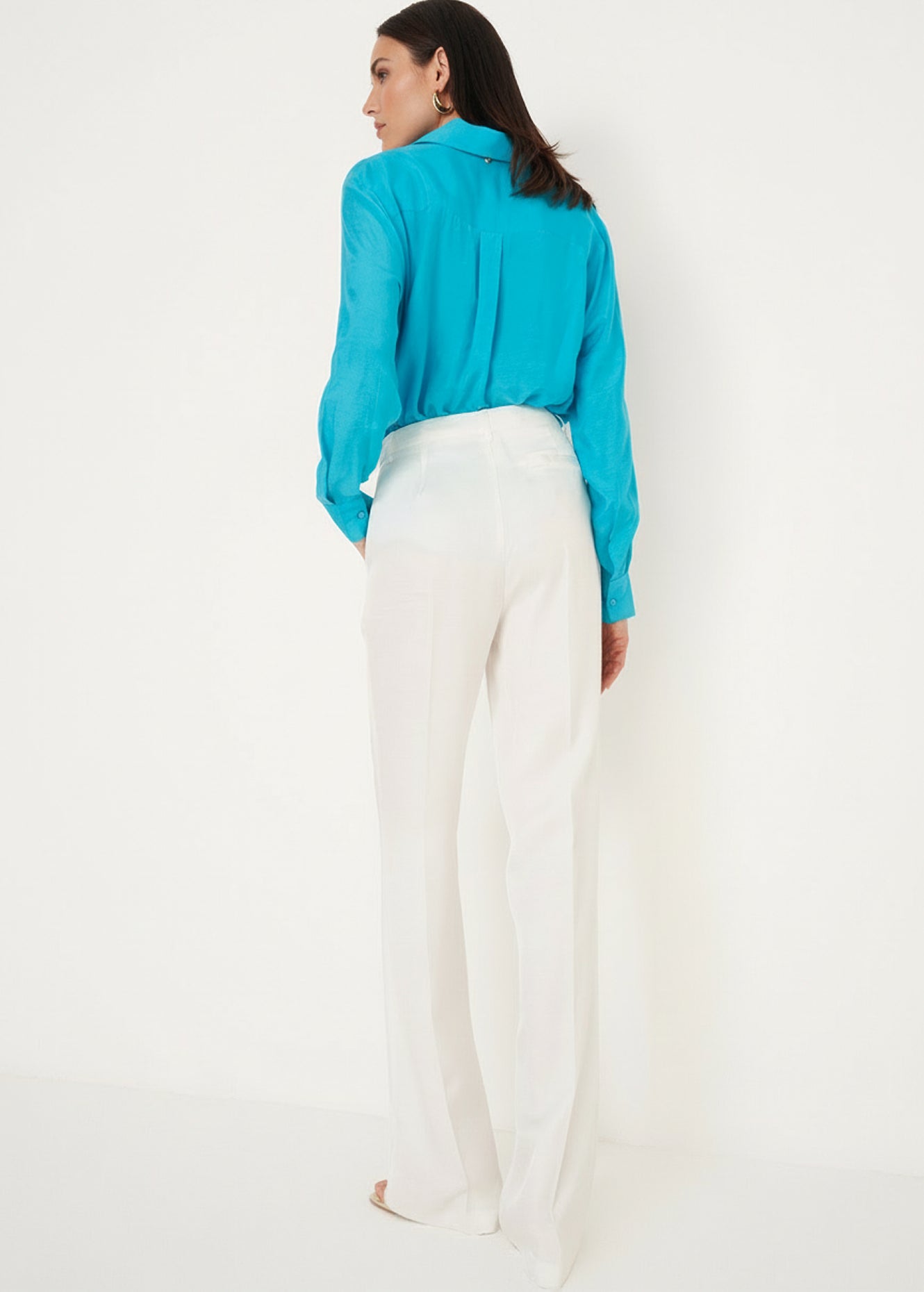 Pantaloni Giorgia-E in lino e viscosa