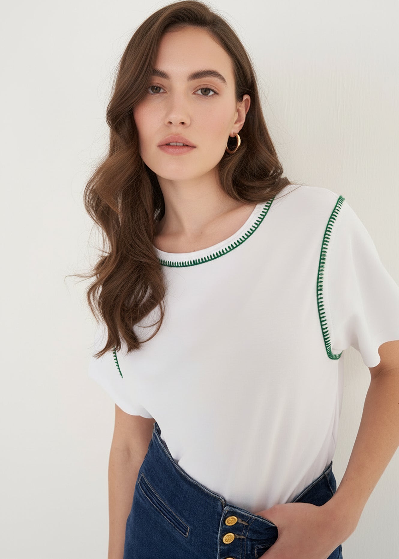 T-shirt Stuzy Ricamo a Mano