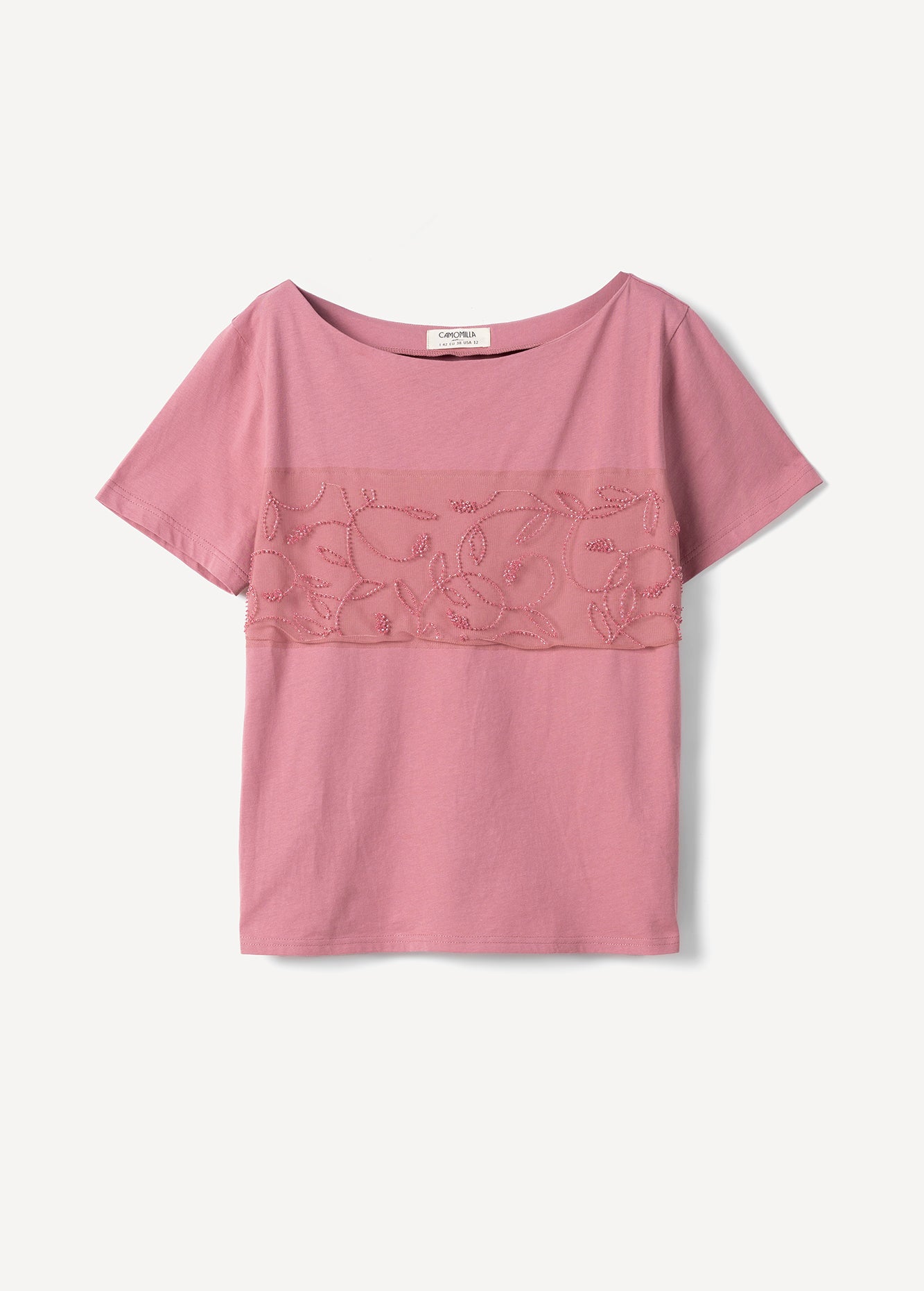 T-shirt Sunset con ricamo