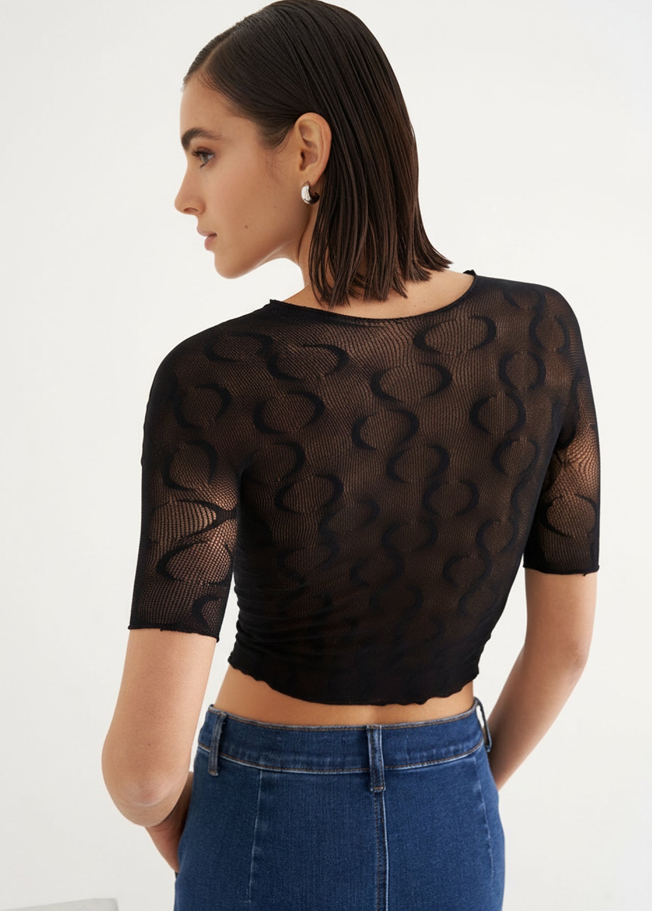 T-shirt Shilam in mesh forato