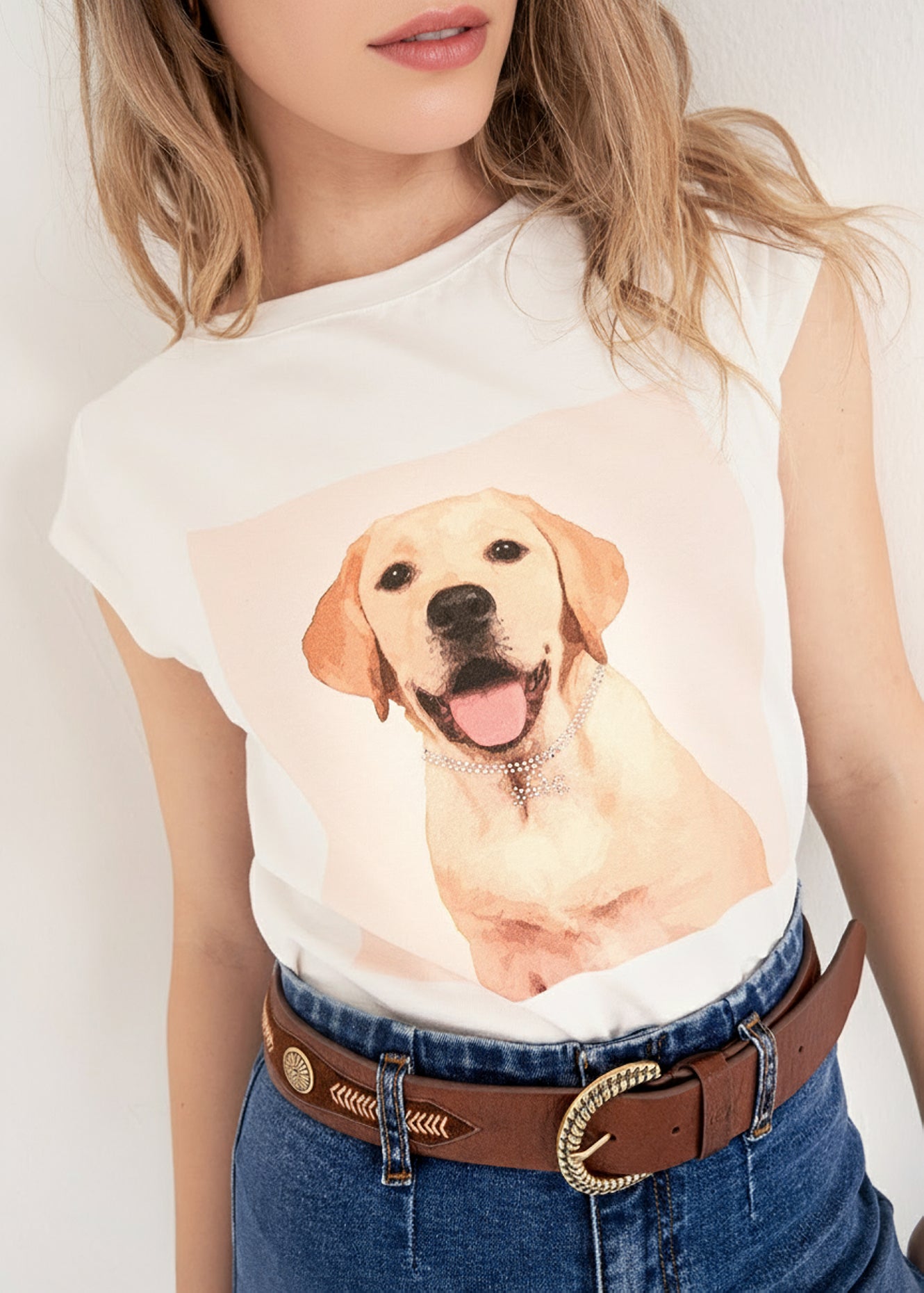 T-shirt Silla in Cotone con Stampa