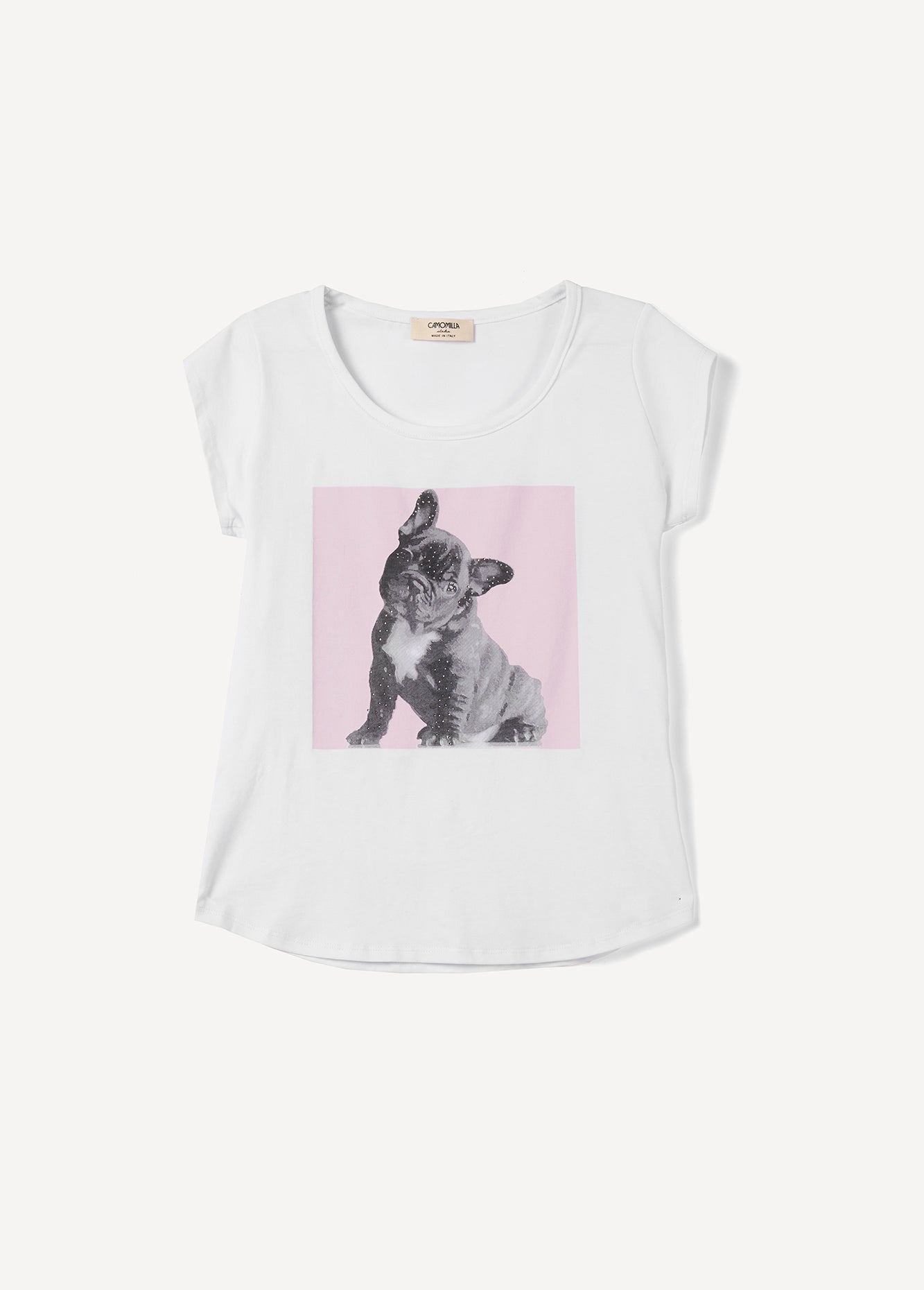 T-Shirt Suri in Cotone con Strass