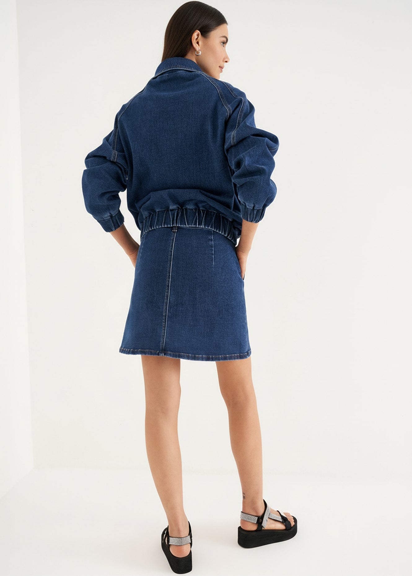 Gonna Garg in denim di cotone