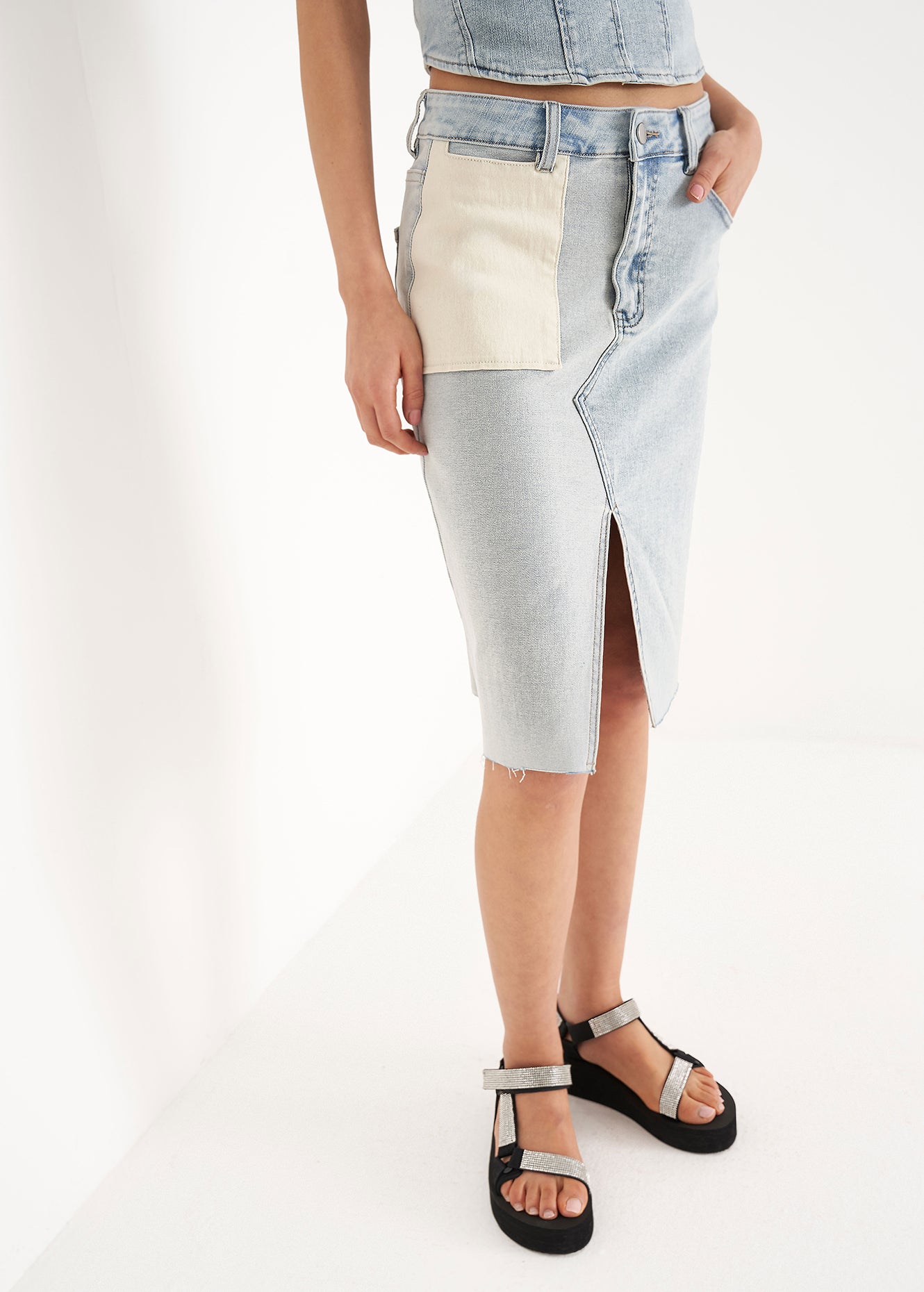 Gonna Gorgi in denim di cotone