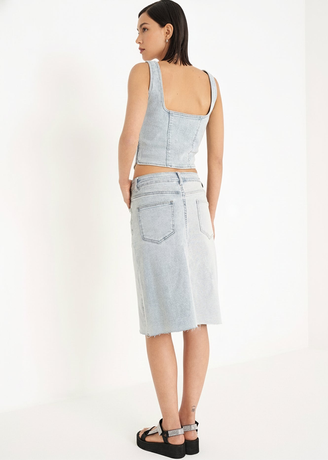 Gonna Gorgi in denim di cotone