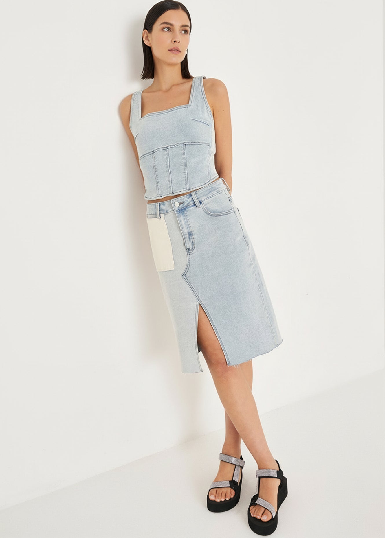 Gonna Gorgi in denim di cotone