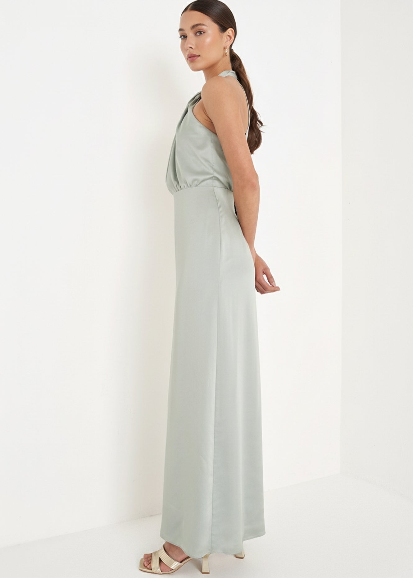 Abito lungo Agnes in satin