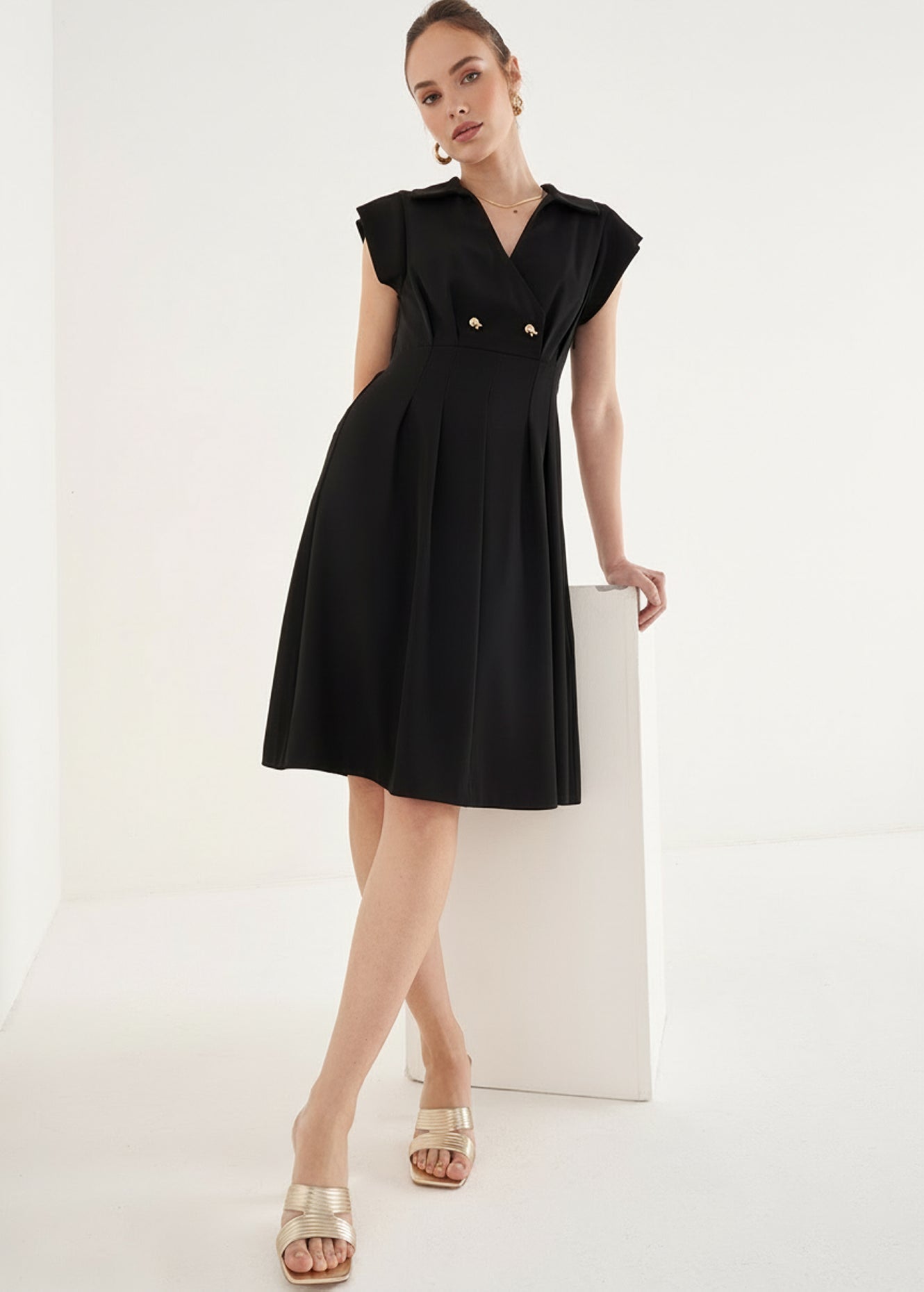 Abito Alan Midi Con Colletto