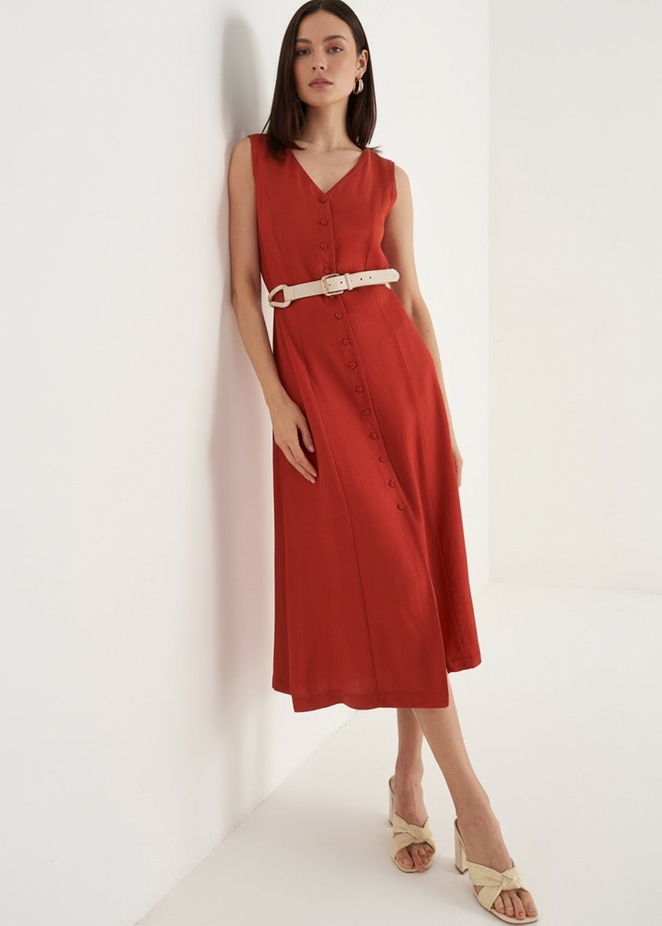 Abito svasato Aldo In Lino e viscosa