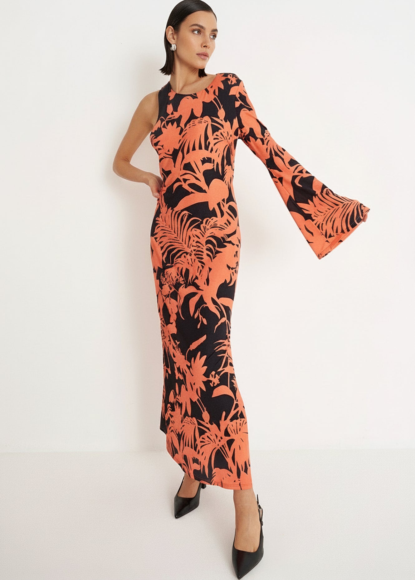 Abito lungo Alberto in jersey