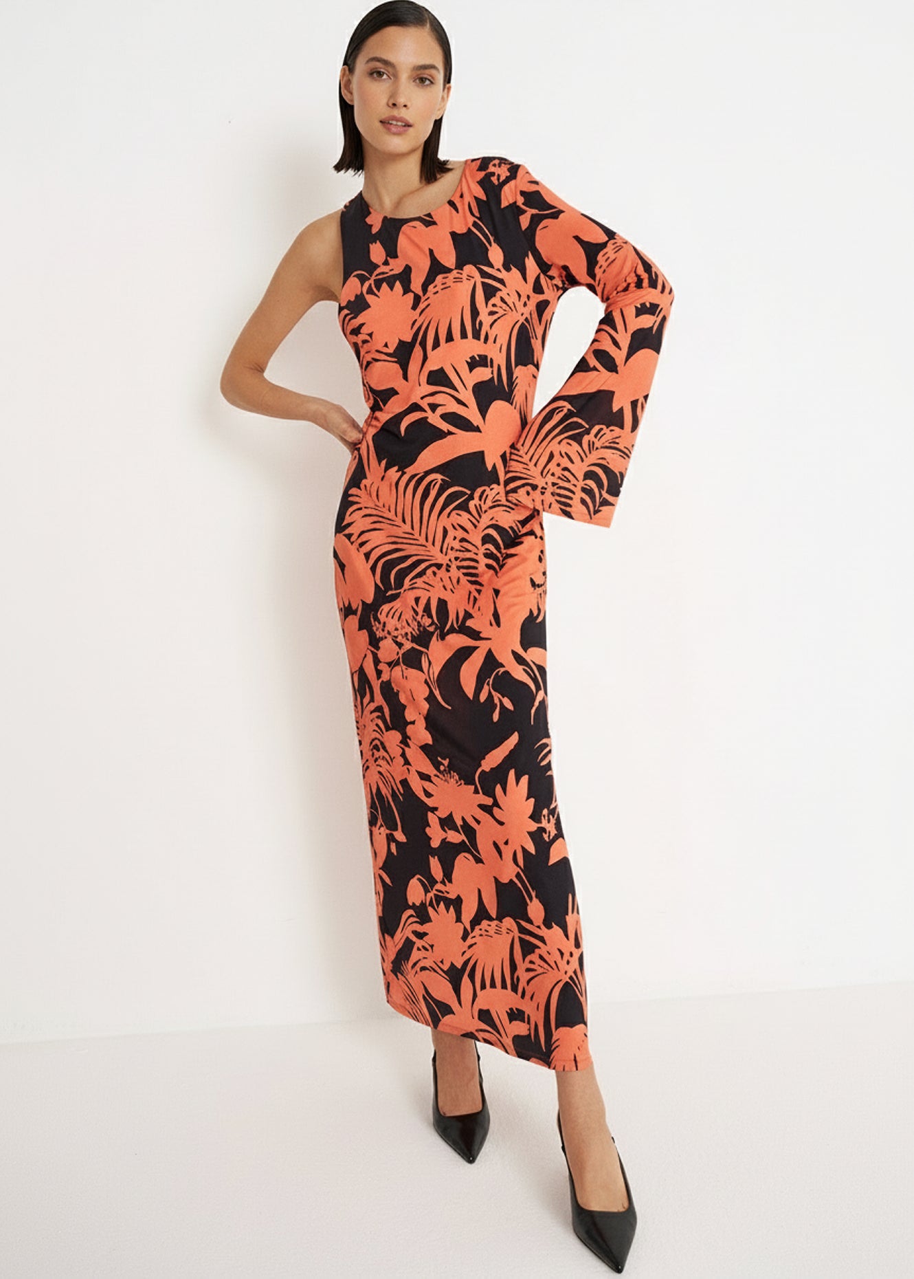 Abito lungo Alberto in jersey