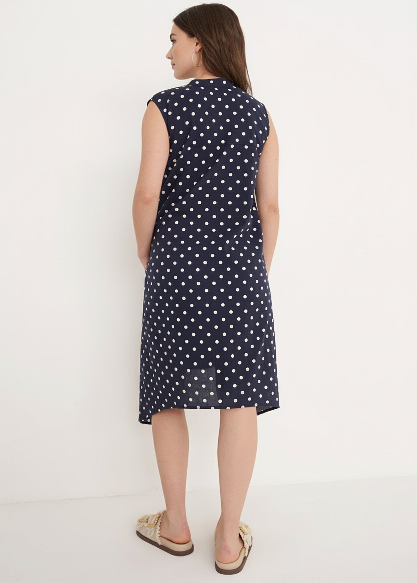 Abito Aloha In Cotone Pois