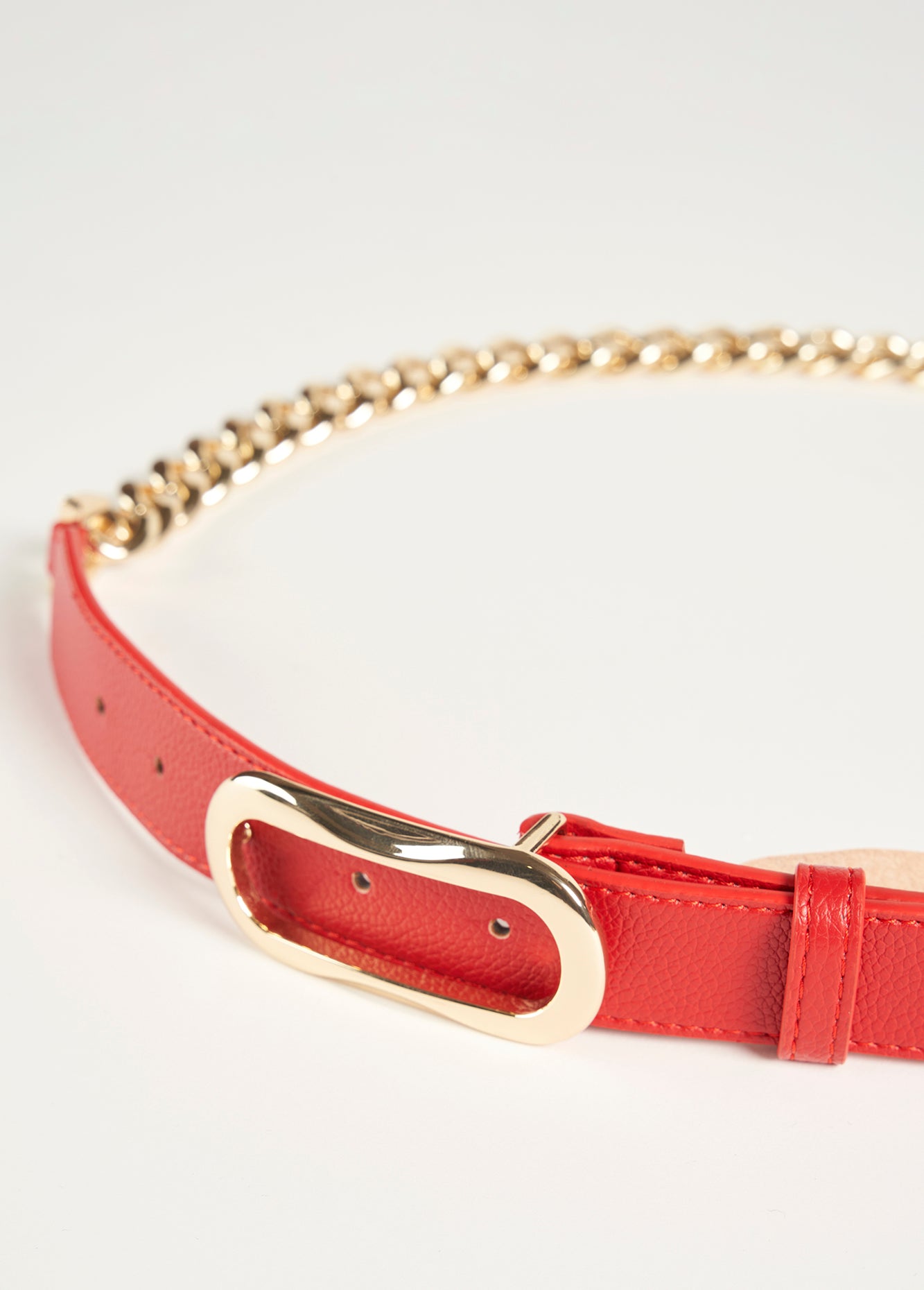 Cintura Chains in ecopelle e catena